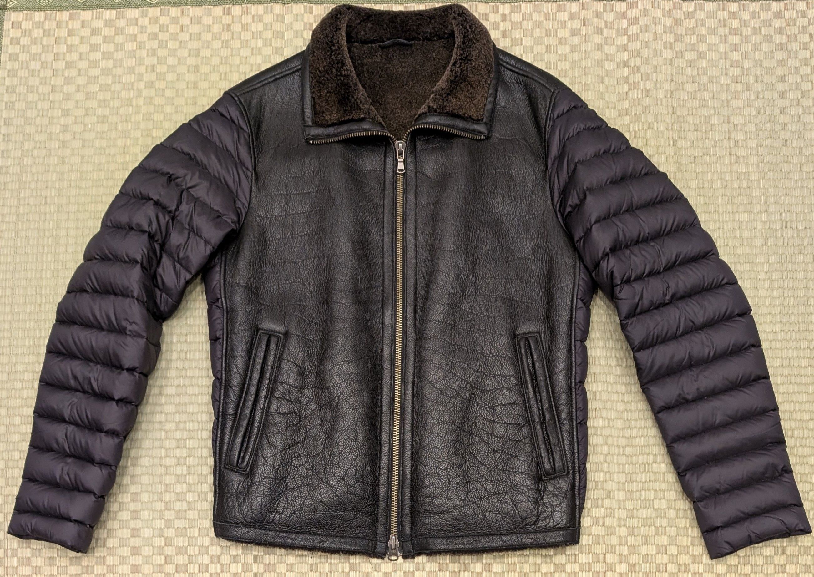 Other RARE Suprema Lab Leather Shearling Down Jacket Made in Italy Size US M / EU 48-50 / 2 - 1 Thumbnail