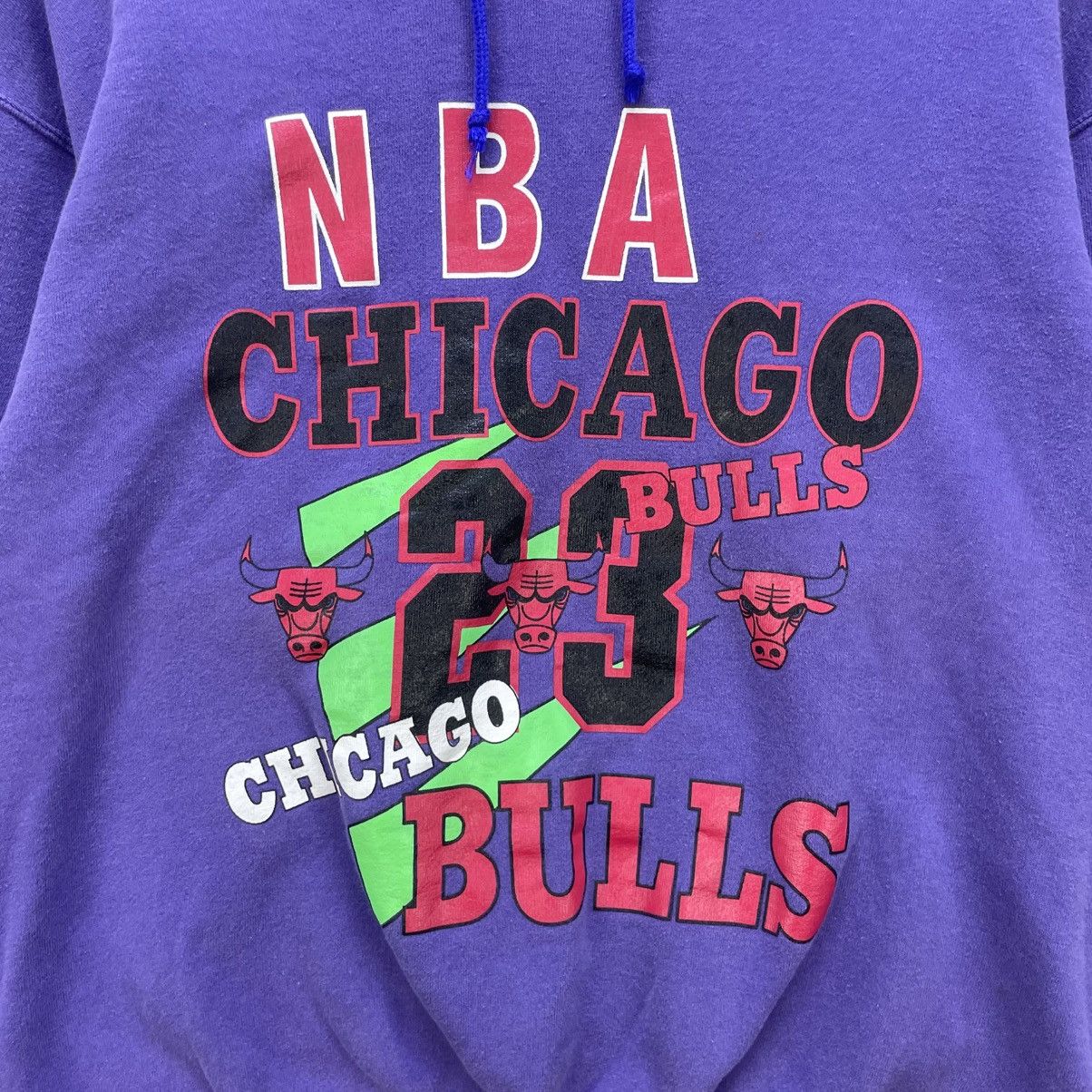 NBA 💥Vintage NBA Chicago Bulls Hoodie Pullover Size US M / EU 48-50 / 2 - 3 Thumbnail