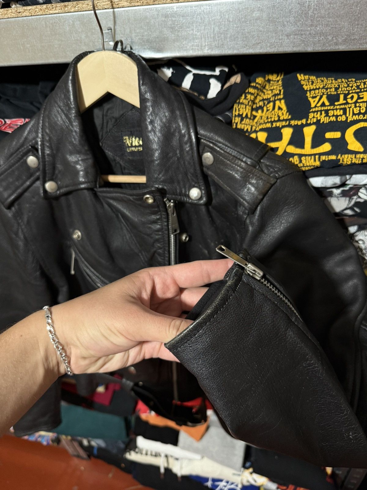Vintage Vintage 80’s Crazy Painted Wolf Art Leather Biker Jacket Y2K Size US S / EU 44-46 / 1 - 10 Thumbnail