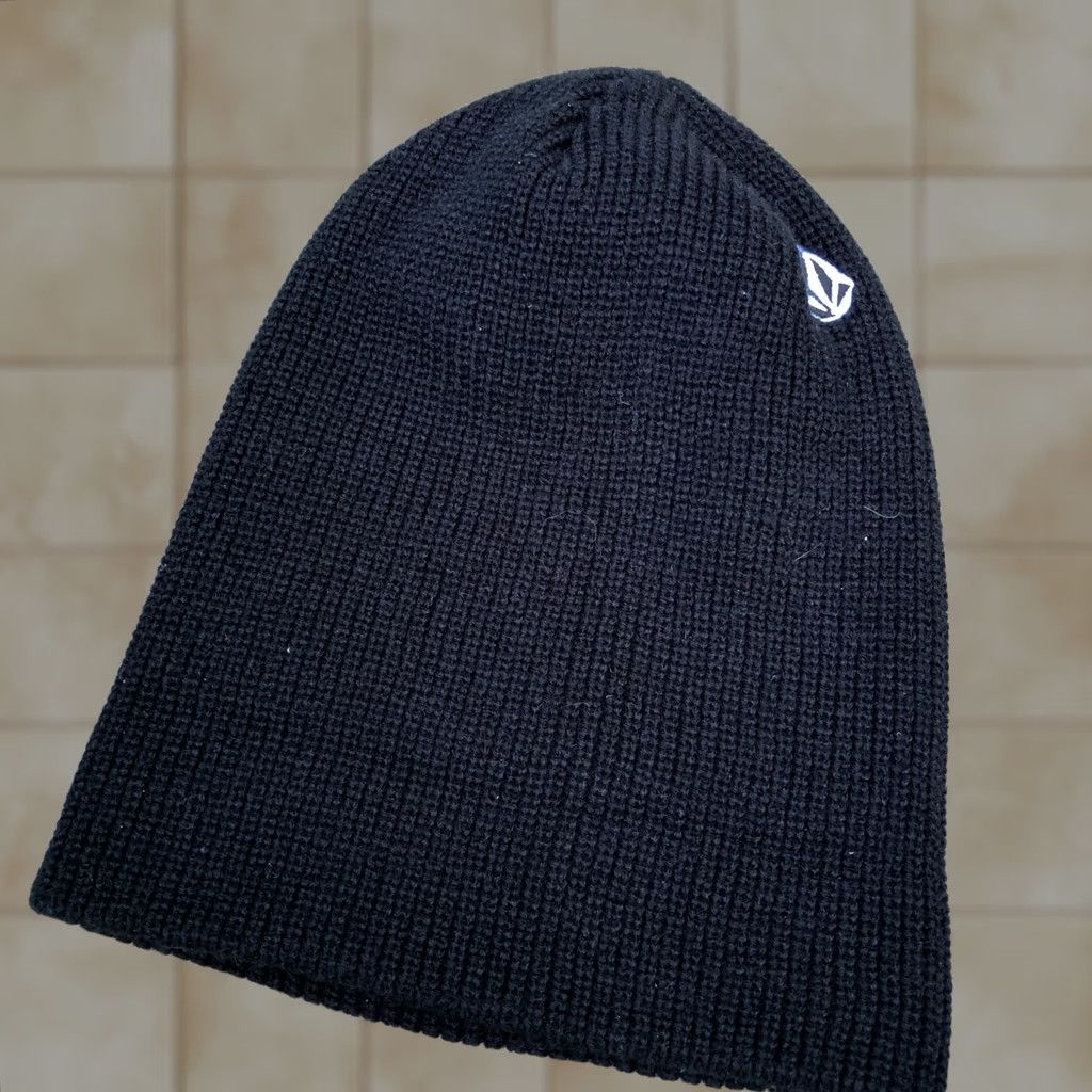 Volcom VINTAGE VOLCOM Beanie Hat Unisex Adult Black Logo Cap No. 1 Size One Size Mens Moms Womens Girls Boys Size ONE SIZE - 1 Thumbnail