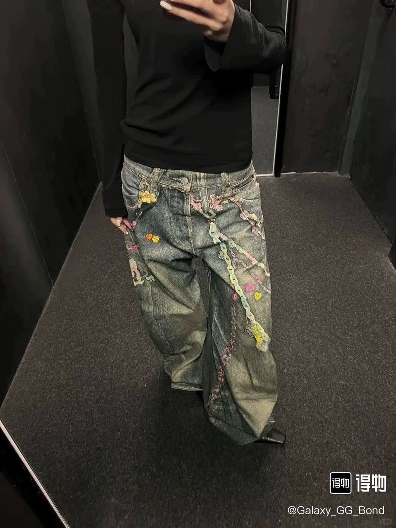 Acne Studios acne studios Candy pants chain 3d digital printed jeans 250 Size US 34 / EU 50 - 9 Thumbnail