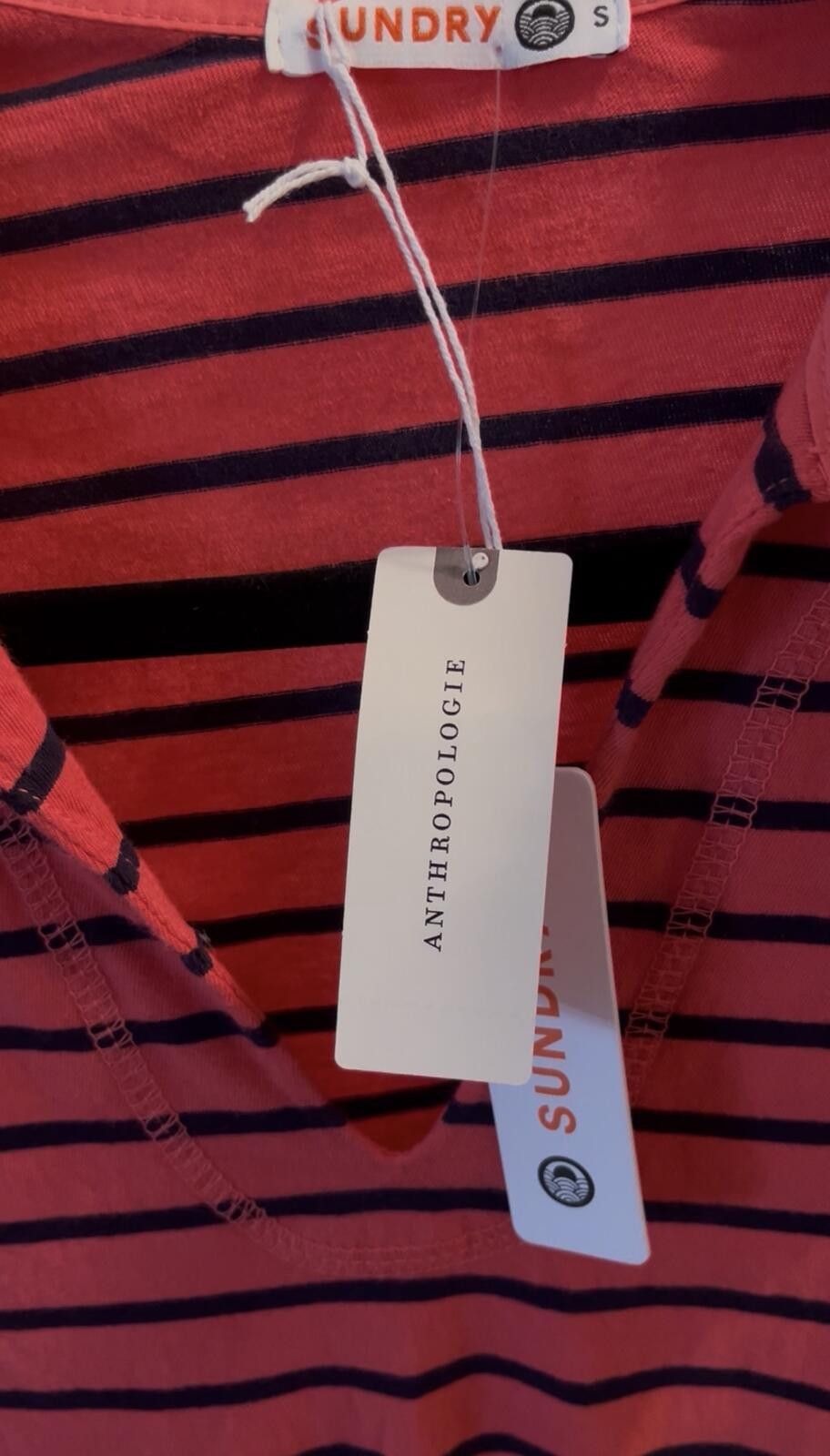 Other Anthropologie Sundry Neon Pink Stripe Bubble Hem Mini Dress Size S / US 4 / IT 40 - 10 Thumbnail