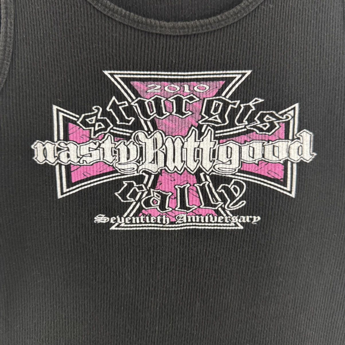 Other Sturgis Y2K 2010 Black Pink Cross Nasty Butt Good Tank Top Size XL / US 12-14 / IT 48-50 - 4 Thumbnail