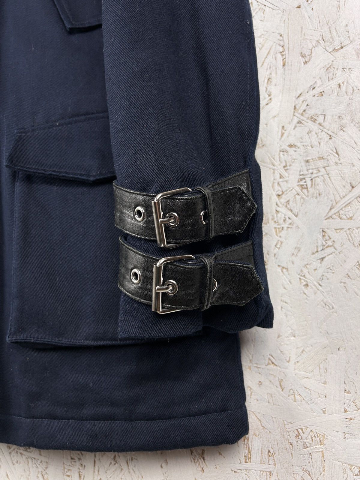 The Kooples The Kooples Leather Parts Womens Parka Jacket In Blue Size M / US 6-8 / IT 42-44 - 4 Thumbnail