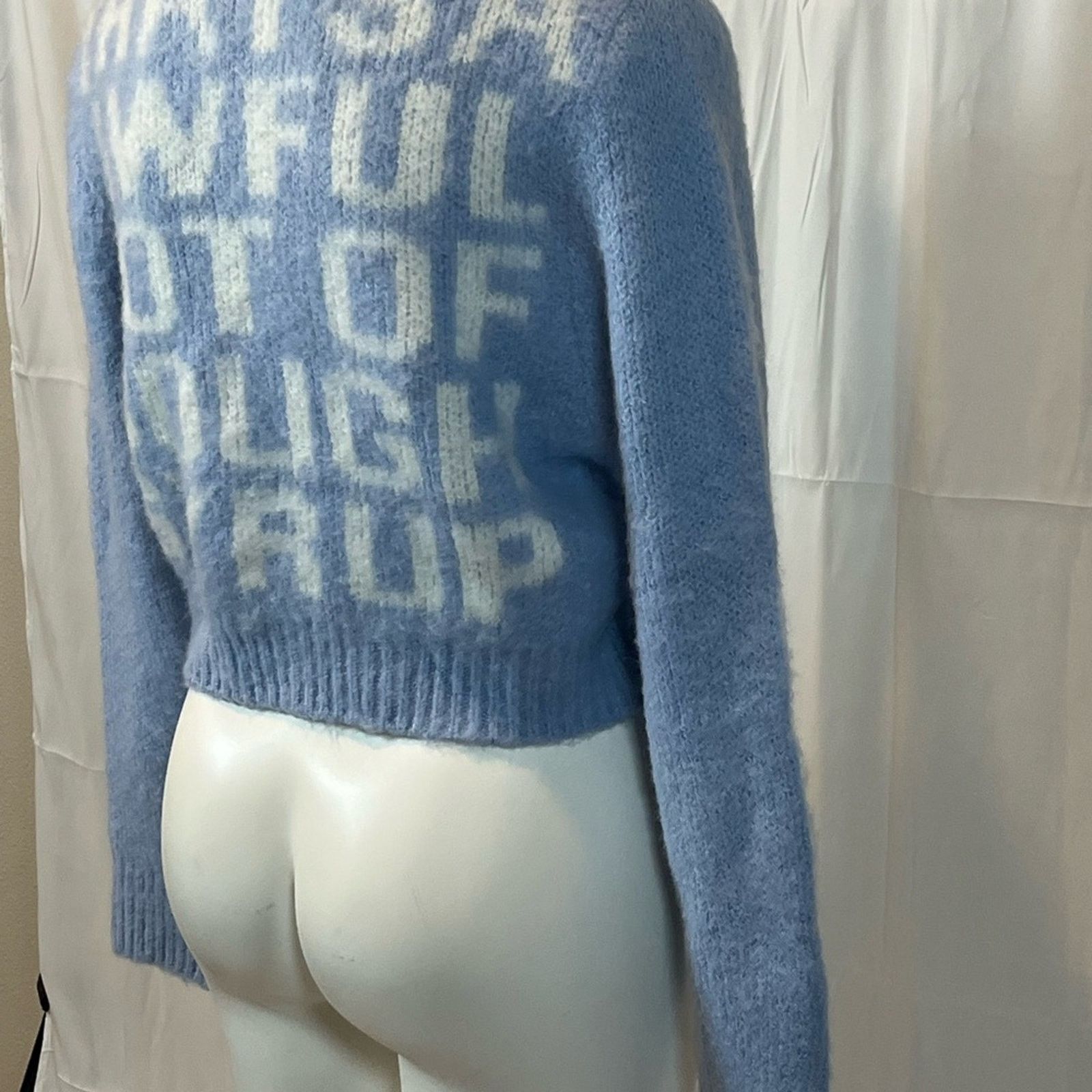 Awful Lot of Cough Syrup That’s A Awful Lot Of Cough Syrup Baby Blue Sweater Size L / US 10 / IT 46 - 12 Thumbnail