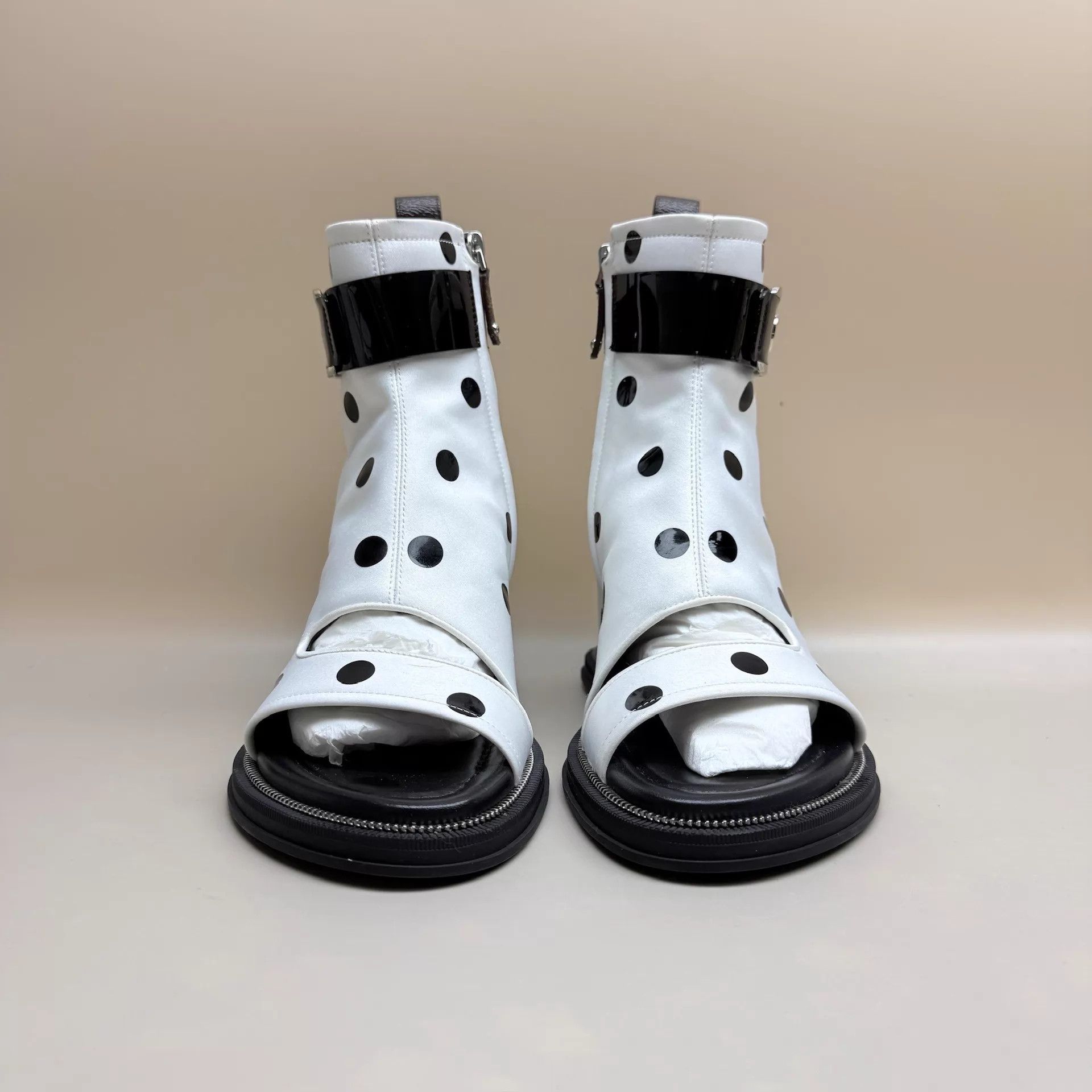 Louis Vuitton LV Polka Dot Fish-Toe Logo Ankle Boots 36 Size US 5.5 / IT 35.5 - 2 Thumbnail