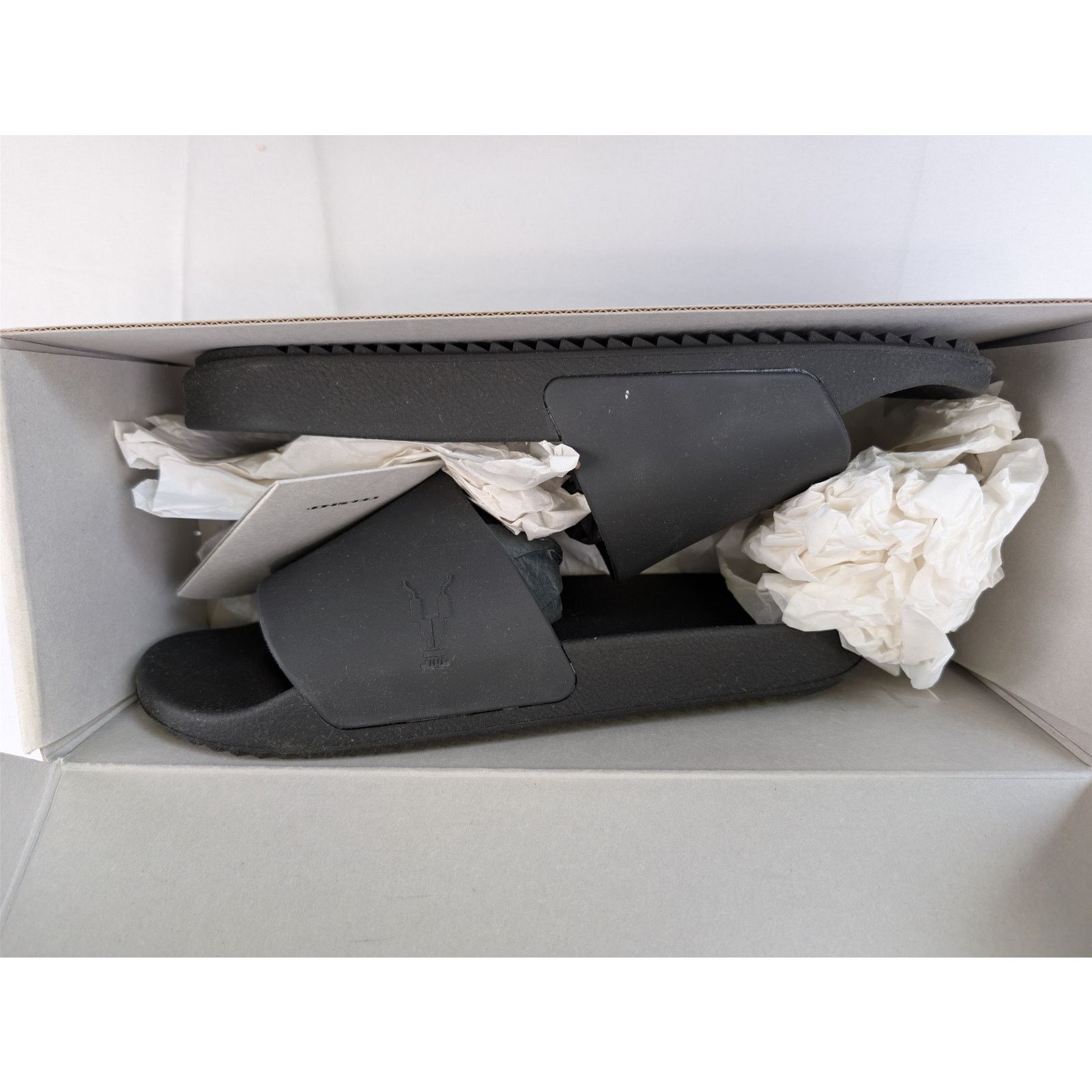 Rick Owens Drkshdw o1rshd1 Scarpe Shower Slides Slipper in Black Size US 11 / EU 44 - 19 Thumbnail