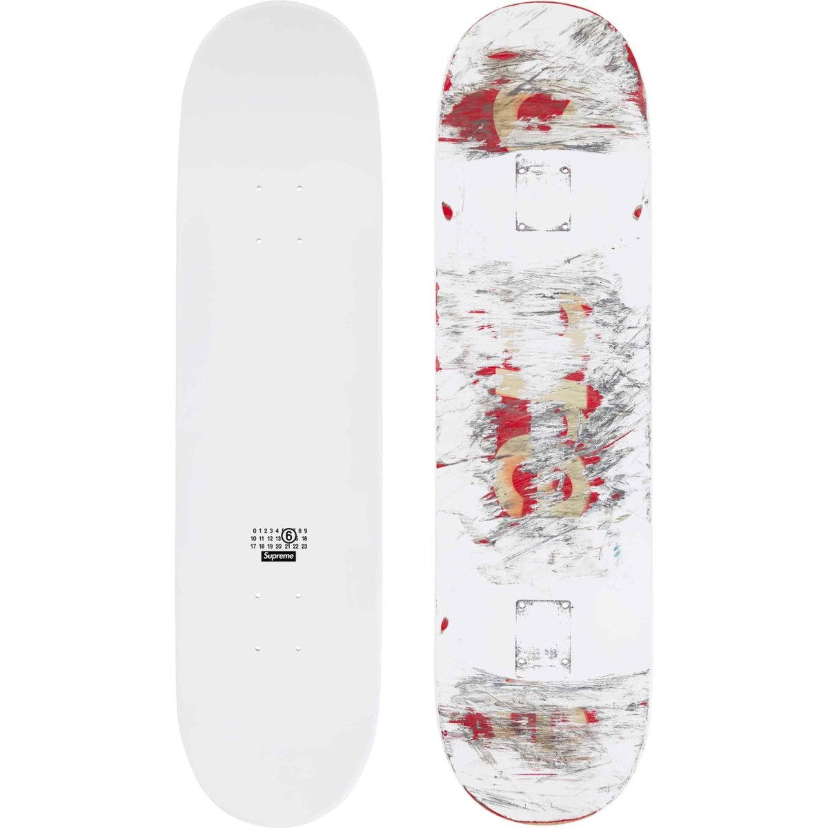 image of Supreme Mm6 Maison Margiela Skateboard in White, Men's