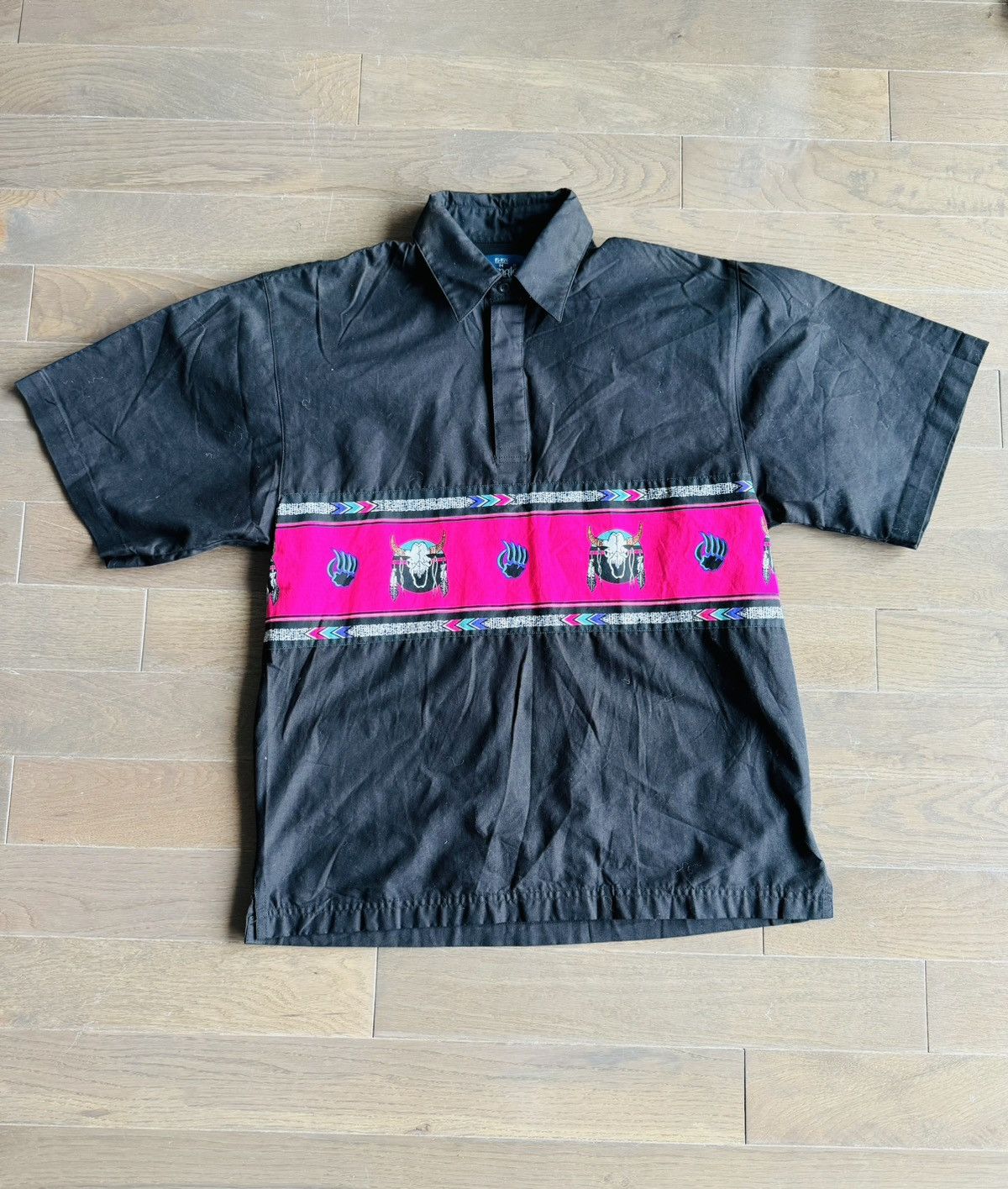 Vintage × Wrangler Vintage Neon Cowboy Wrangler Western polo sz M Size US M / EU 48-50 / 2 - 1 Thumbnail