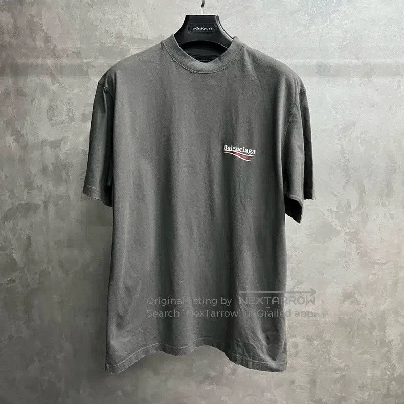 Balenciaga Balenciaga Grey round neck straight short-sleeve T-shirt w Size US XS / EU 42 / 0 - 1 Thumbnail