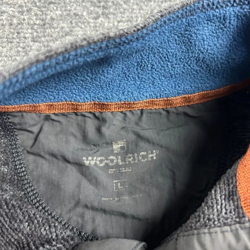 Other Woolrich Fleece Jacket Mens Large Snap Mock Neck Pocket Size US L / EU 52-54 / 3 - 3 Thumbnail