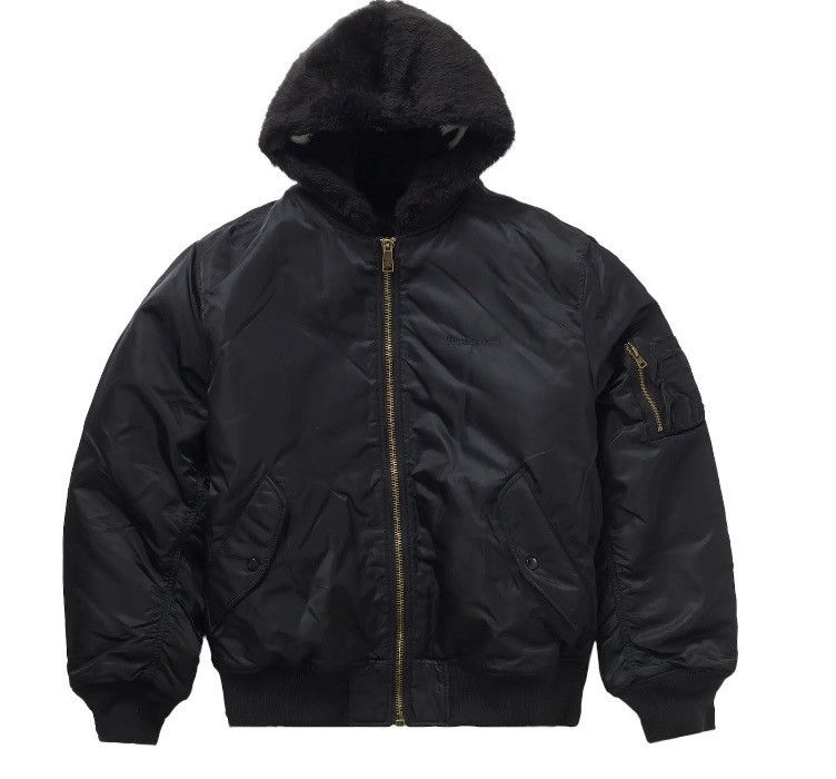 Supreme Faux Fur Reversible MA-1 Black Large