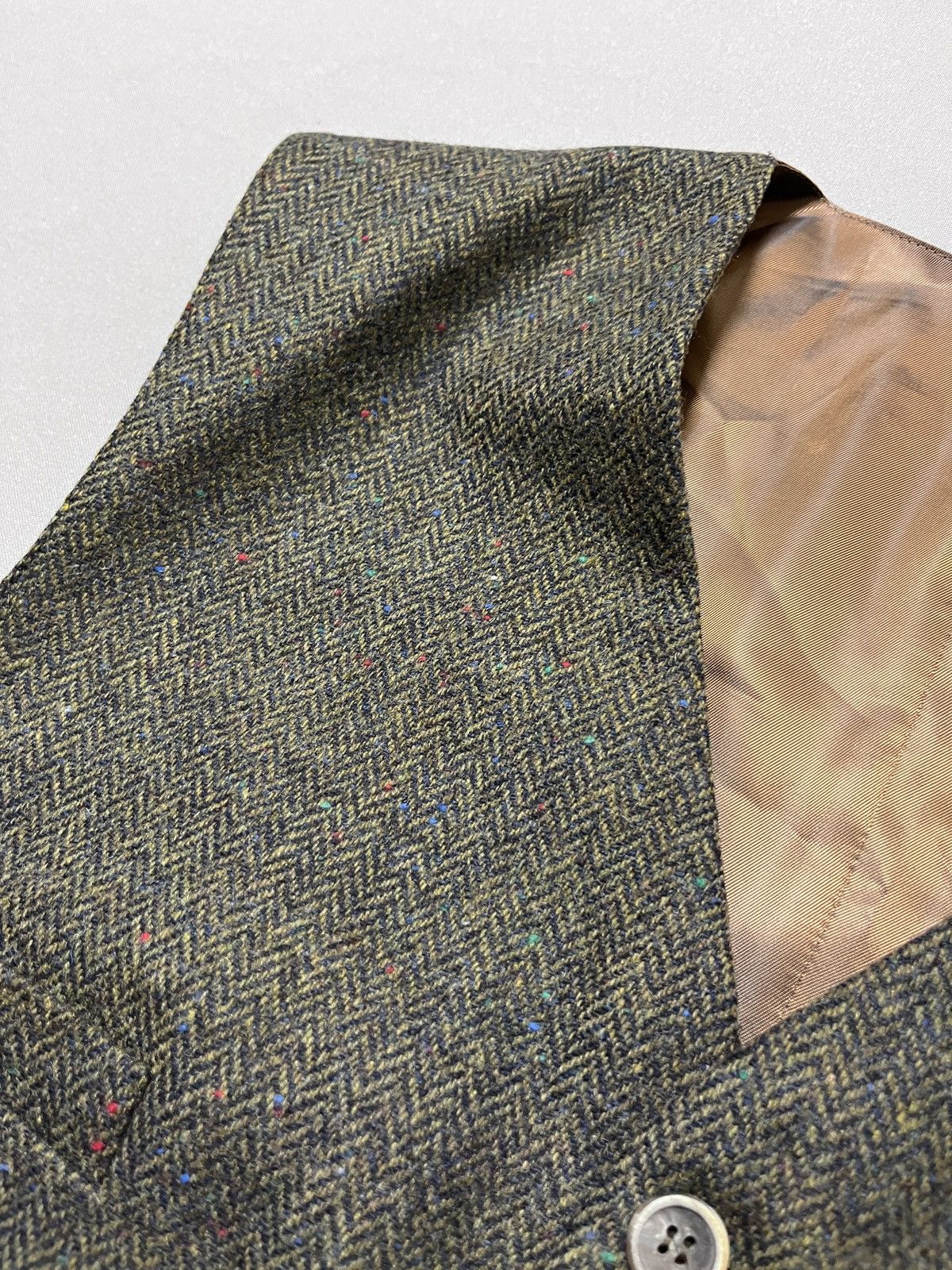 Vintage Heritage Vintage Green Tweed Wool Formal Suit Vest Size 52L - 6 Thumbnail