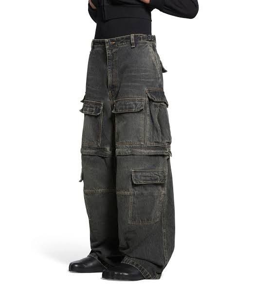 Balenciaga Balenciaga Japanese Denim Convertible Cargo Jeans Size US 34 / EU 50 - 3 Thumbnail