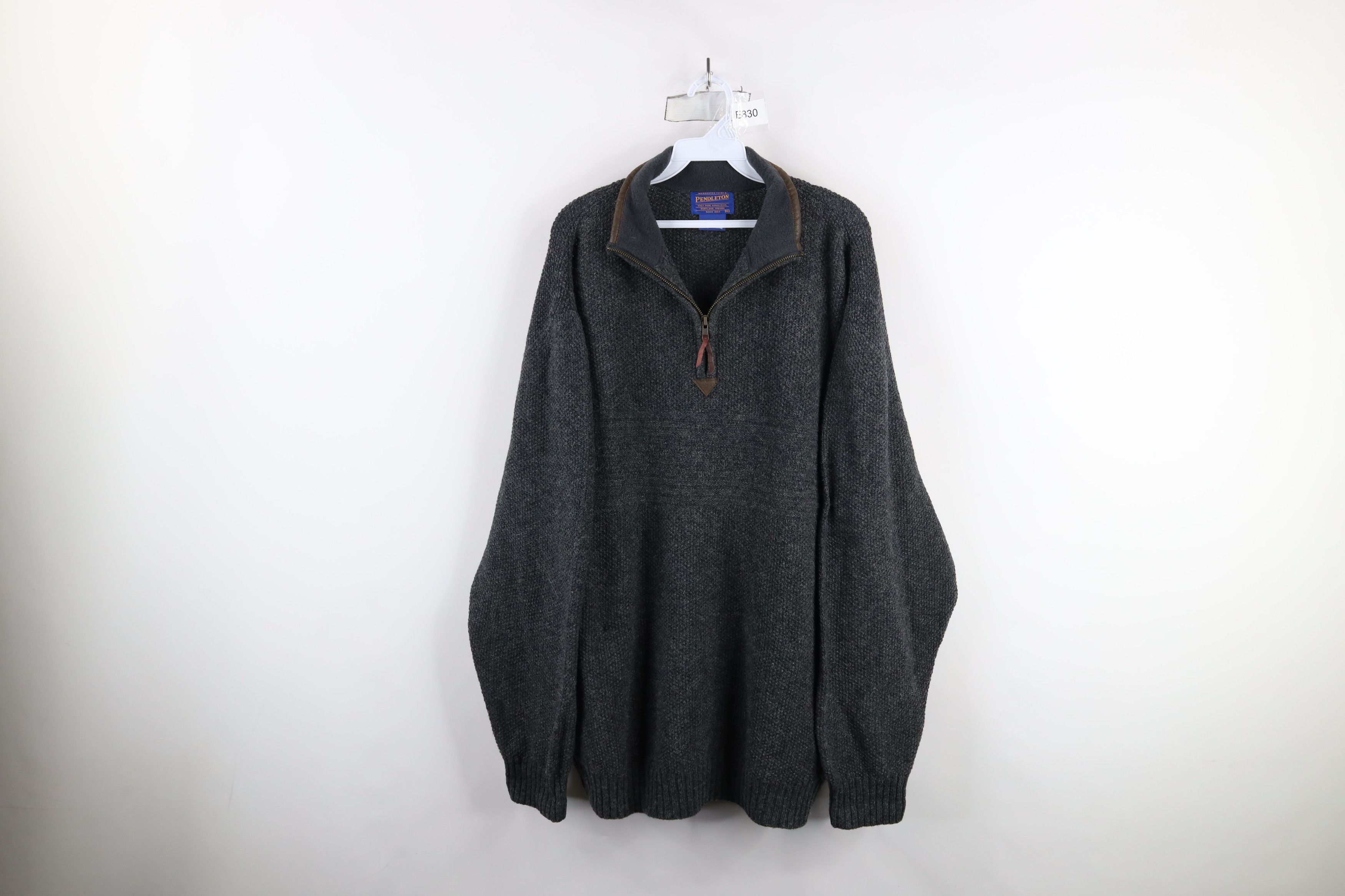 Pendleton × Vintage Vintage Pendleton Wool Knit Half Zip Pullover Sweater Size US XL / EU 56 / 4 - 1 Thumbnail