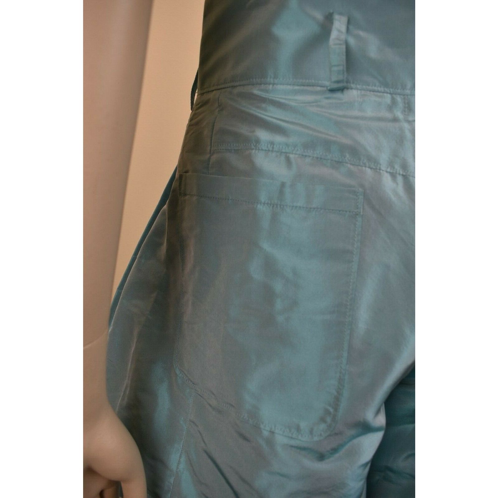 Balenciaga BALENCIAGA TURQUOISE SILK BERMUDA SHORTS SKIRT 36 $895 ITALY Size 36" / US 14 / IT 50 - 6 Thumbnail