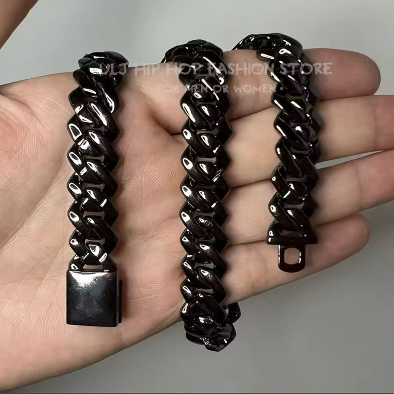 Other Cuban Link Chain Bling Iced Out Paved Miami Black Necklace Size ONE SIZE - 5 Thumbnail