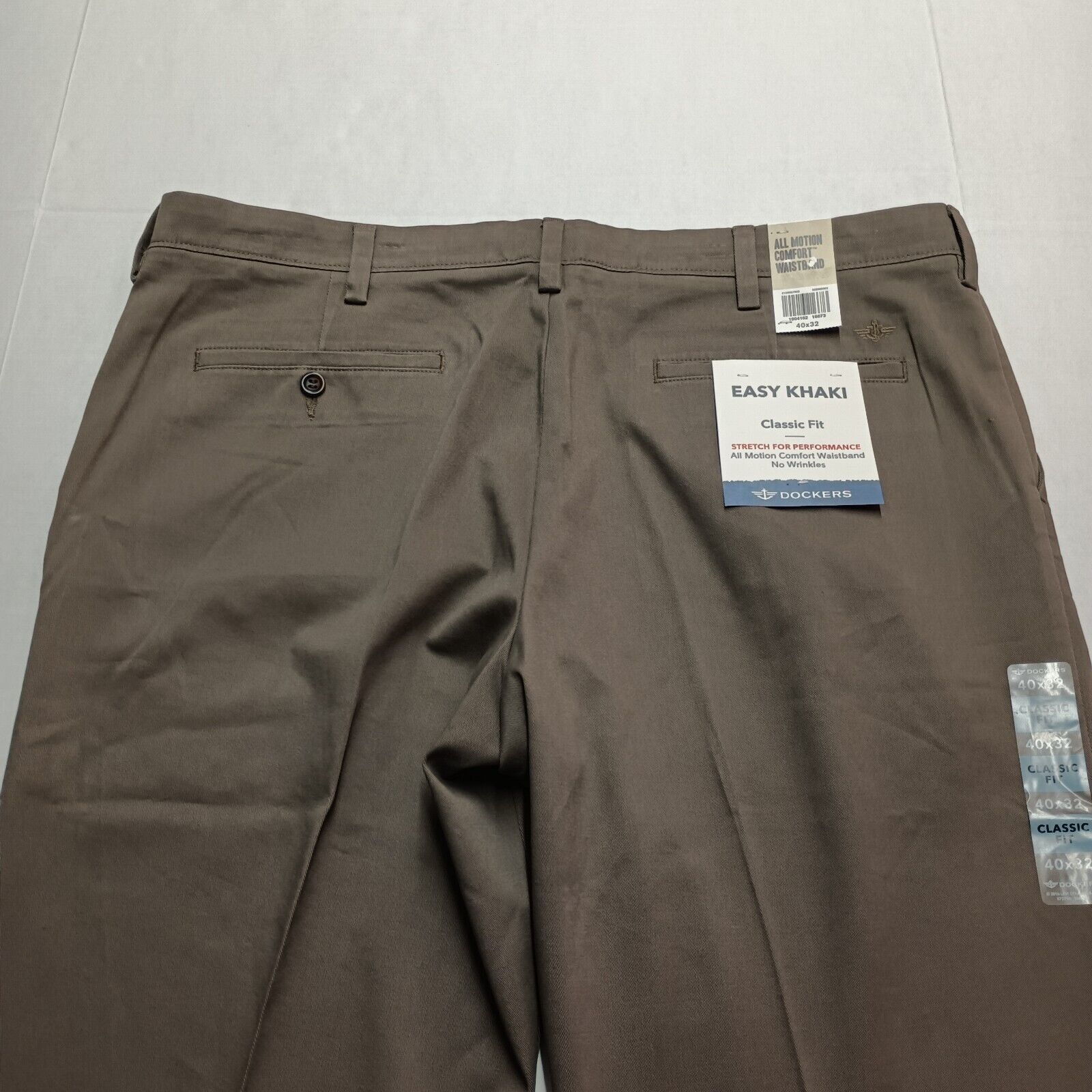 Dockers Dockers Easy Khakis Pants Men's 40x32 Gray Classic Fit Size US 40 / EU 56 - 9 Thumbnail
