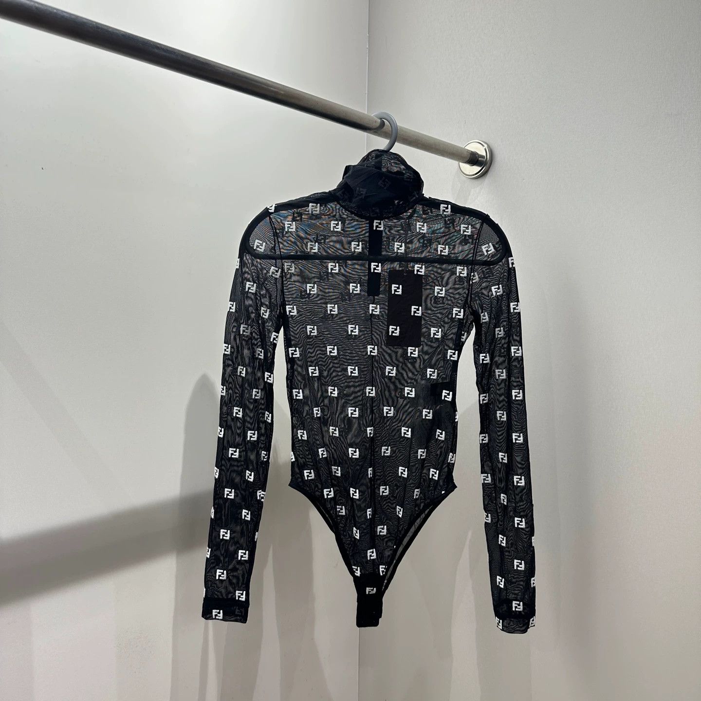 Fendi Fendi FF all over cutout bodysuit 36 nylon Size XS / US 0-2 / IT 36-38 - 2 Thumbnail