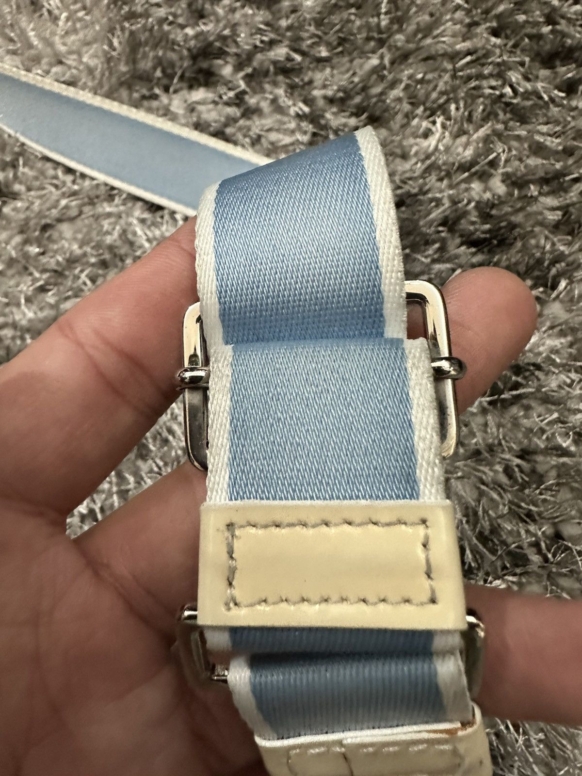 Christian Dior Monogram Blue Shoulder Bag Vintage