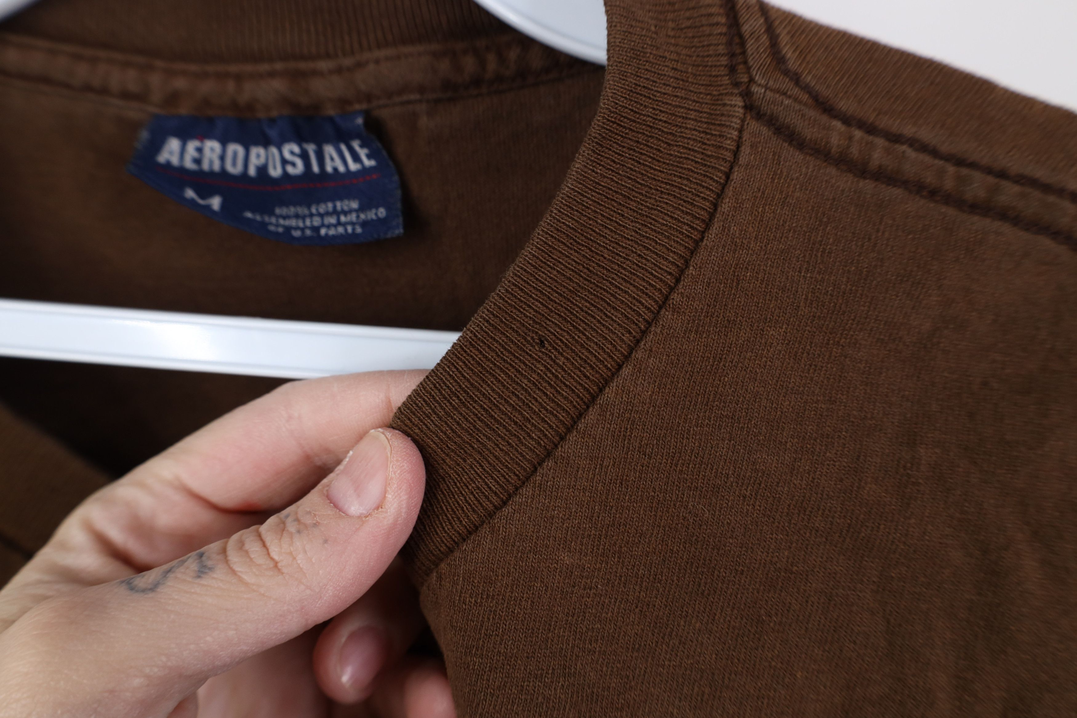Aeropostale Vintage 90s Y2K Aeropostale Spell Surf Beach T-Shirt Brown Size US M / EU 48-50 / 2 - 4 Thumbnail