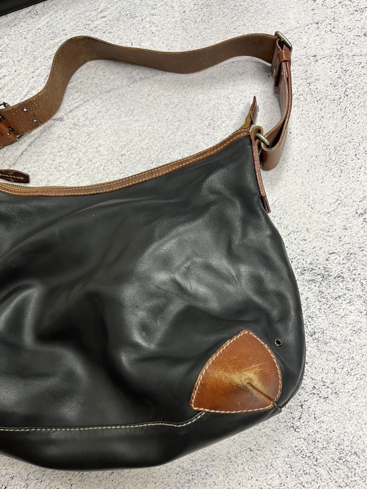 Genuine Leather × Vintage Vintage Francesco Biasa Genuine Split Leather Shoulder Bag Size ONE SIZE - 20 Thumbnail