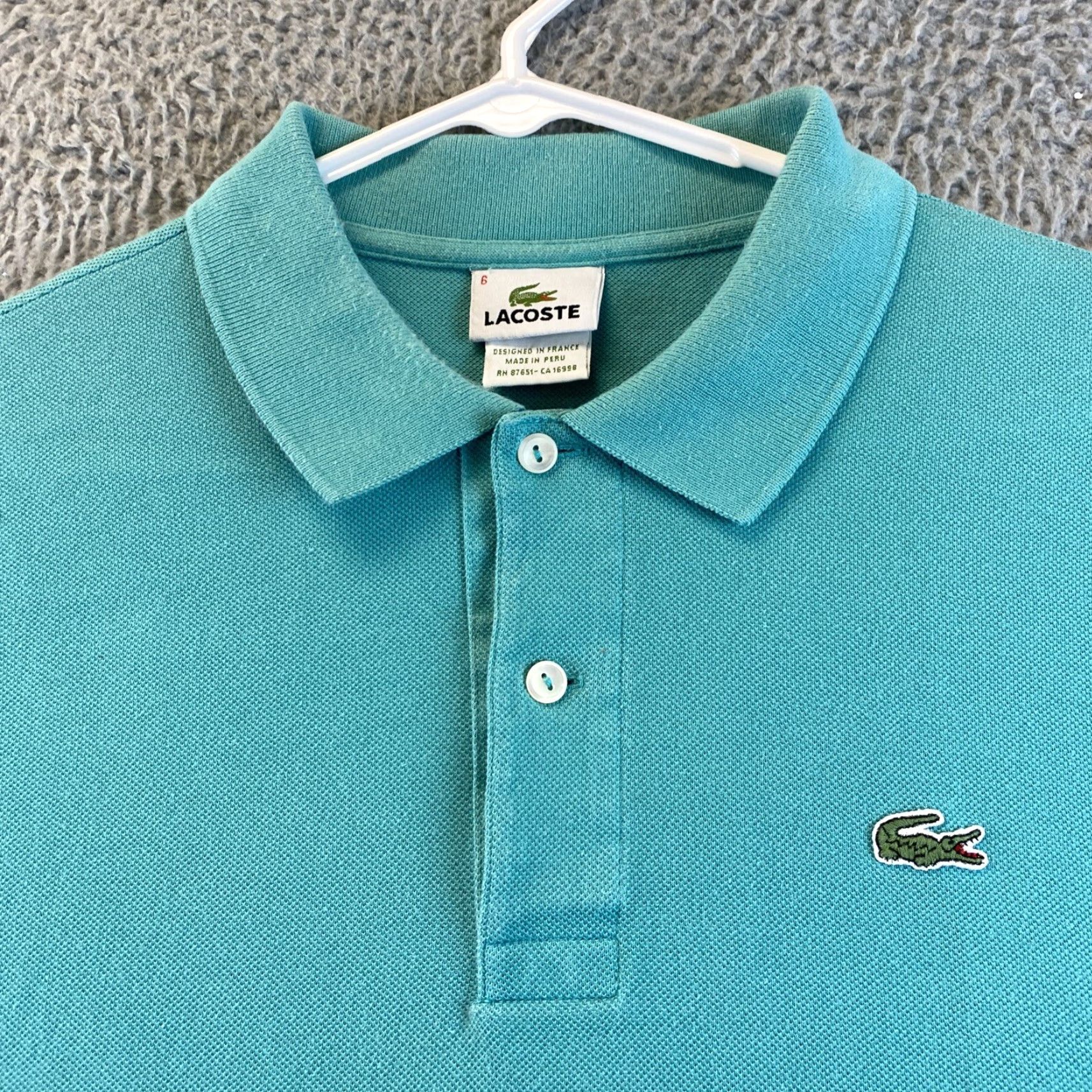 Lacoste Lacoste Polo Shirt XL Men's Cotton Short Sleeve Casual Green Logo T-Shirt /81-67 Size US XL / EU 56 / 4 - 5 Thumbnail