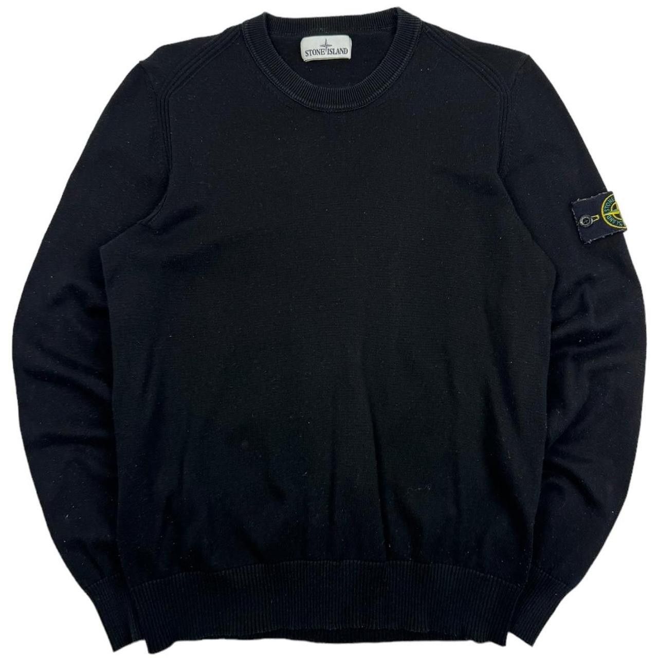 image of Stone Island Knit Jumper in Black, Men's (Size Small)