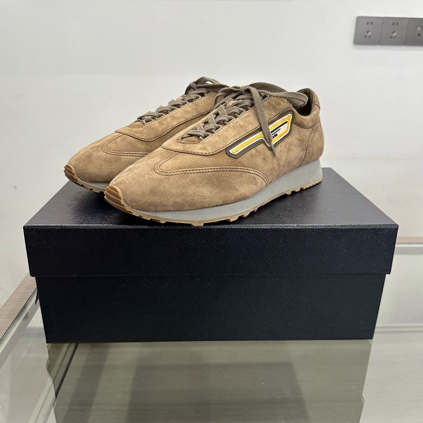 Luxury × Prada × Vintage Prada Y2K Velcro Leather Archive Sneakers