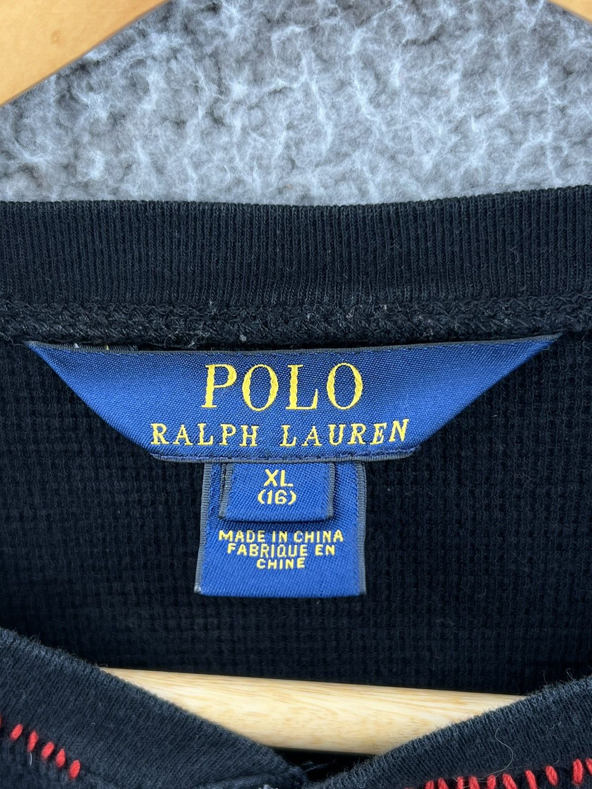 Polo Ralph Lauren Polo Ralph Lauren Ski Patrol Black Long-sleeve Henley Shirt Size XL / US 12-14 / IT 48-50 - 4 Thumbnail