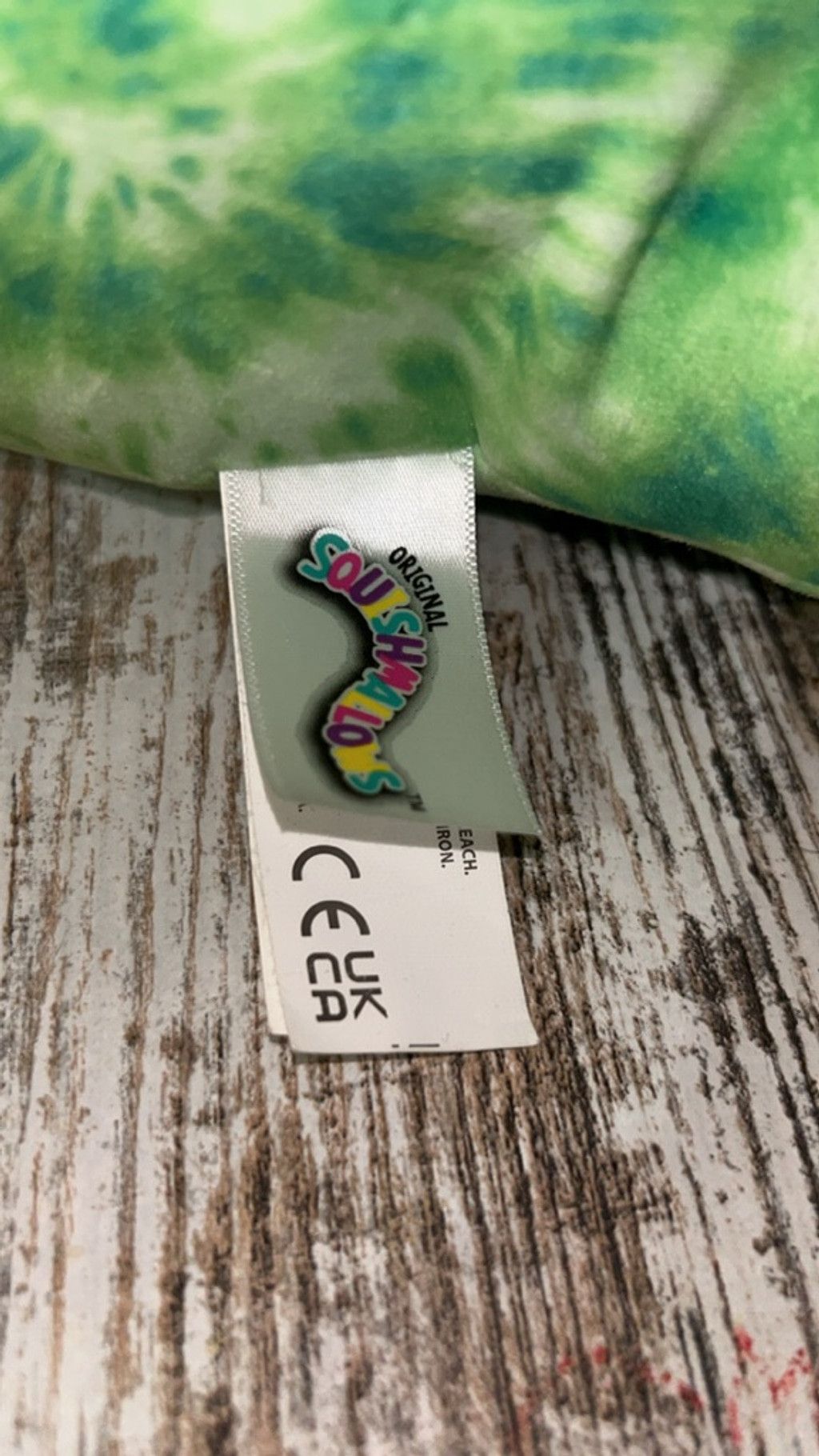 Other Girls Squishmallows Green Tie-Dye Dinosaur Stuffed Animal Size ONE SIZE - 4 Thumbnail