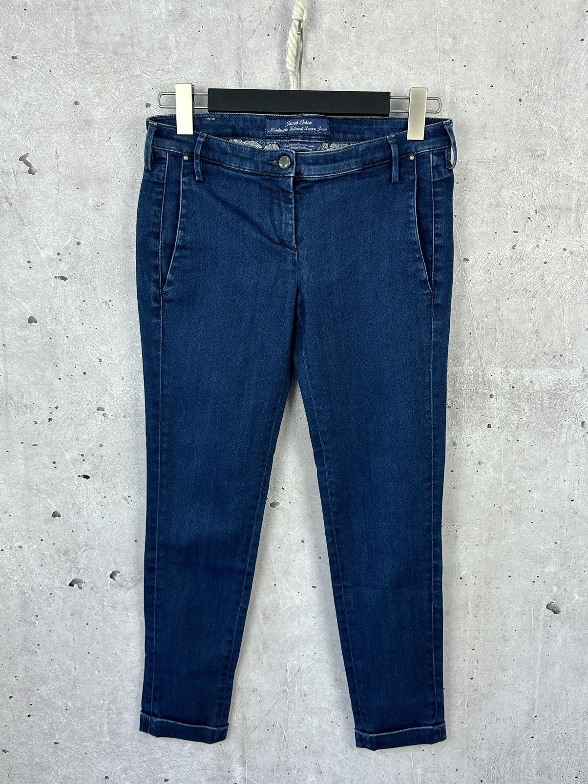 Jacob Cohen × Vintage Jacob Cohen Hand Made Tailored Navy Made in Italy Jeans Size 27" / US 4 / IT 40 - 1 Thumbnail