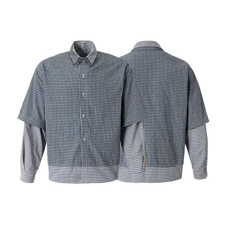 Vintage Patchwork Streetwear Plaid Oversize School Shirt Blouse Size US XXL / EU 58 / 5 - 6 Thumbnail