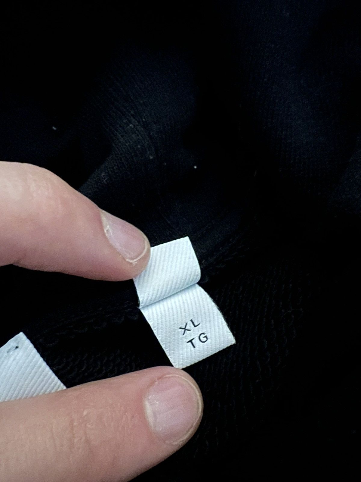 Burberry $820 ALBIAN BLACK COTTON WHITE TB LOGO PULLOVER HOODIE XL Size US XL / EU 56 / 4 - 4 Thumbnail