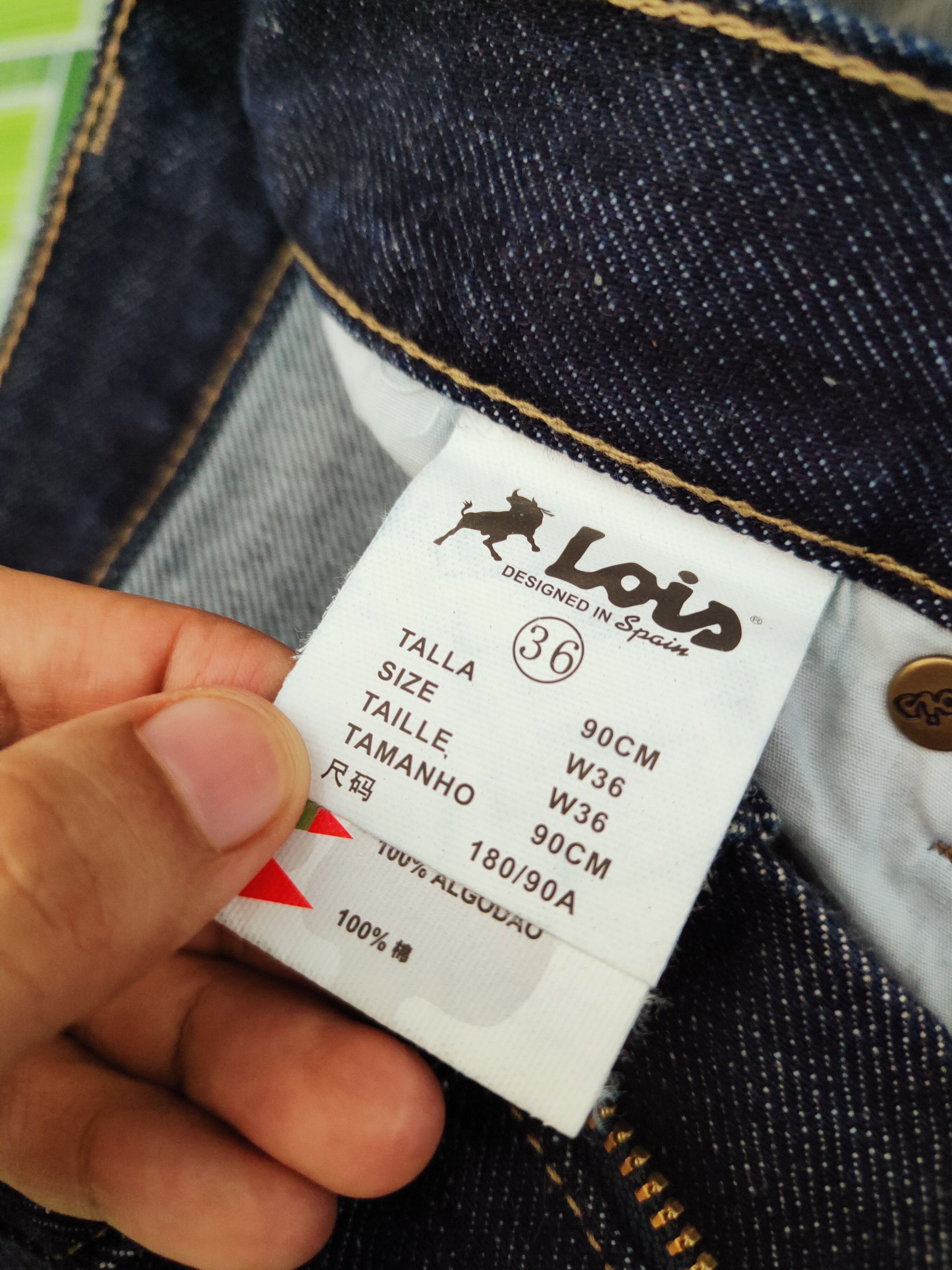 Japanese Brand × Vintage 1962 Lois 50th Anniversary Dark Blue Distressed Ripped Jeans Size US 35 - 19 Thumbnail