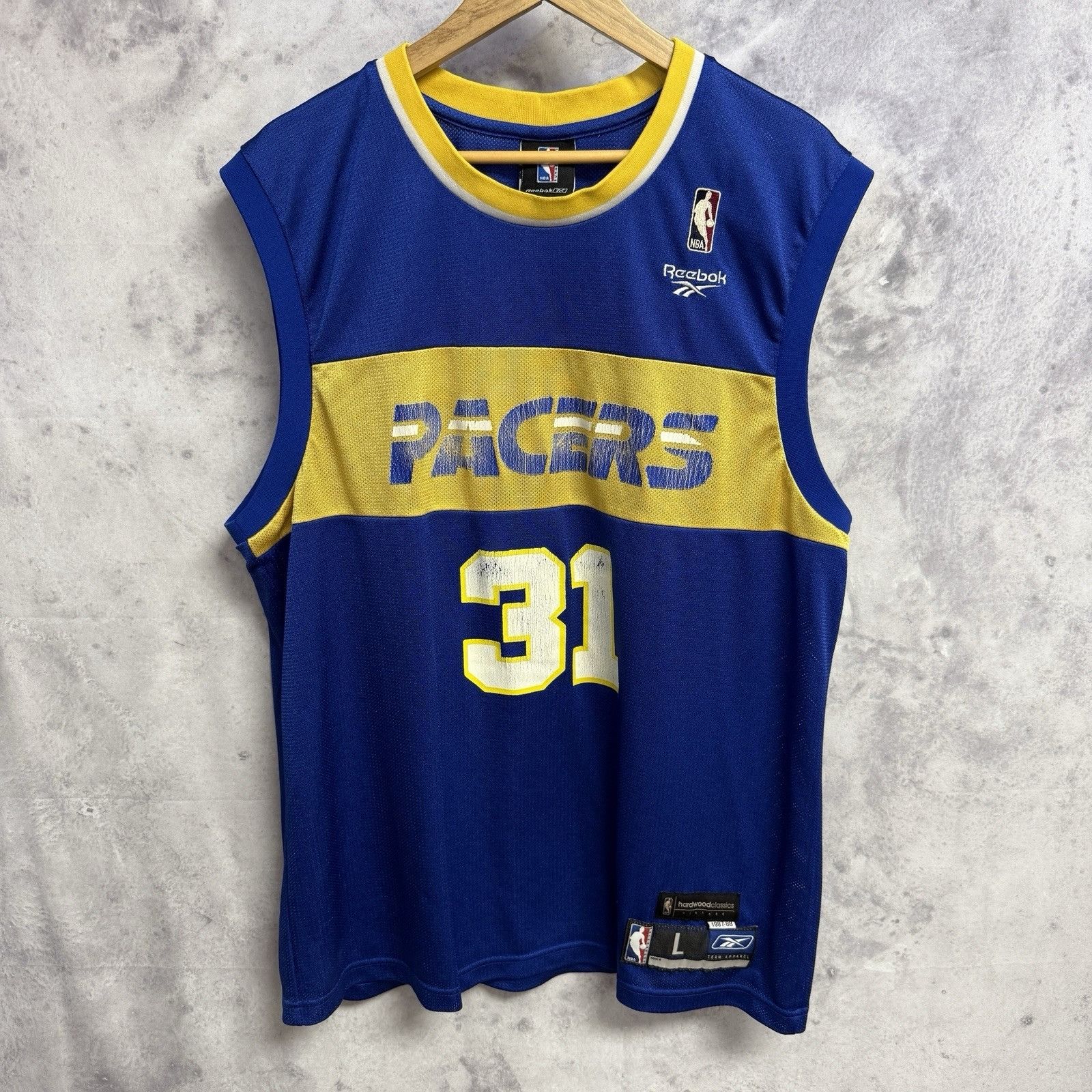 Reebok Vintage Indiana Pacers Reggie Miller NBA Jersey Mens Large Size US L / EU 52-54 / 3 - 2 Thumbnail