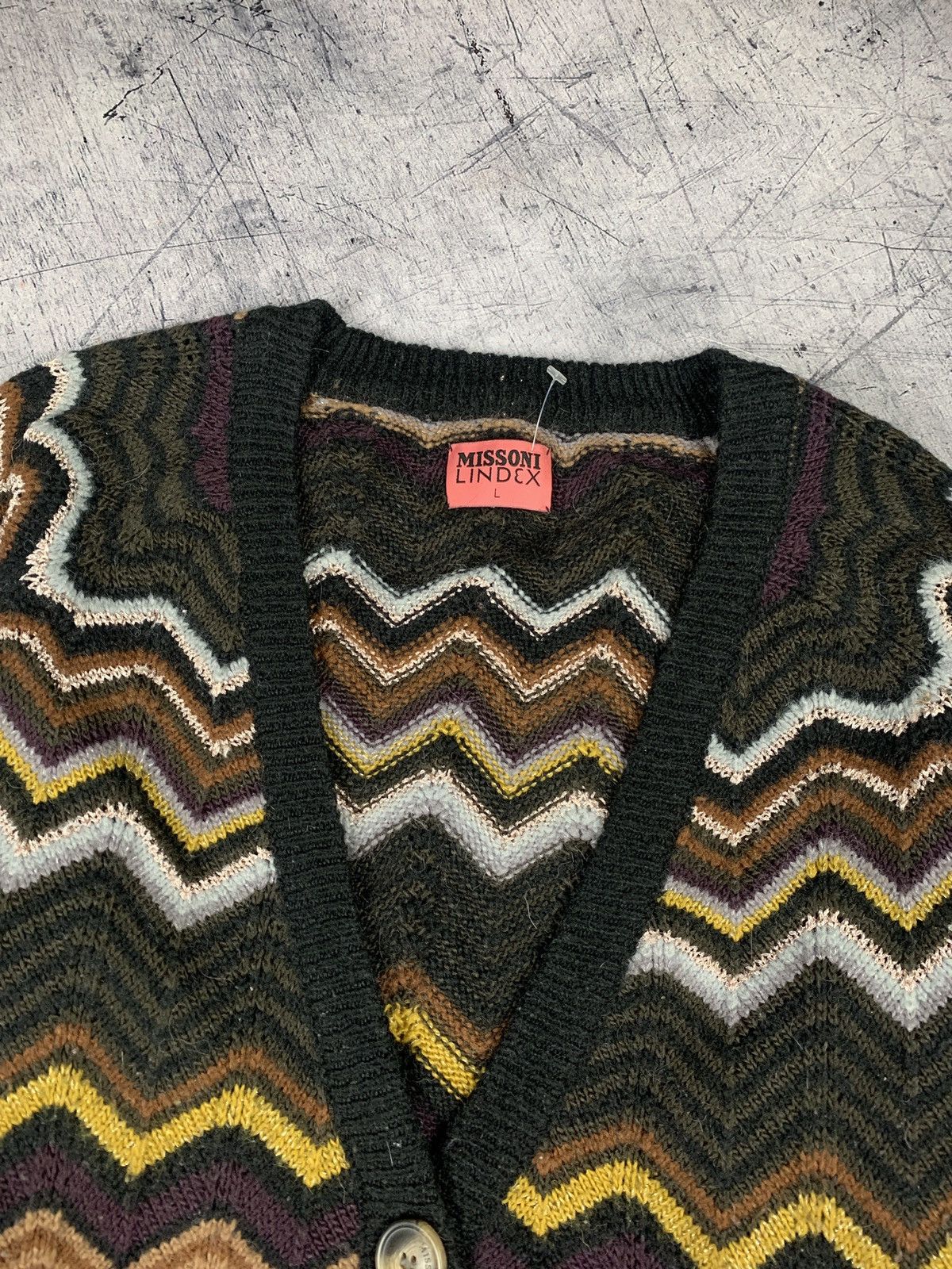 Missoni Missoni Lindex 3D Knit Cardigan Zig Zag Pattern Luxury Italy Size L / US 10 / IT 46 - 5 Thumbnail