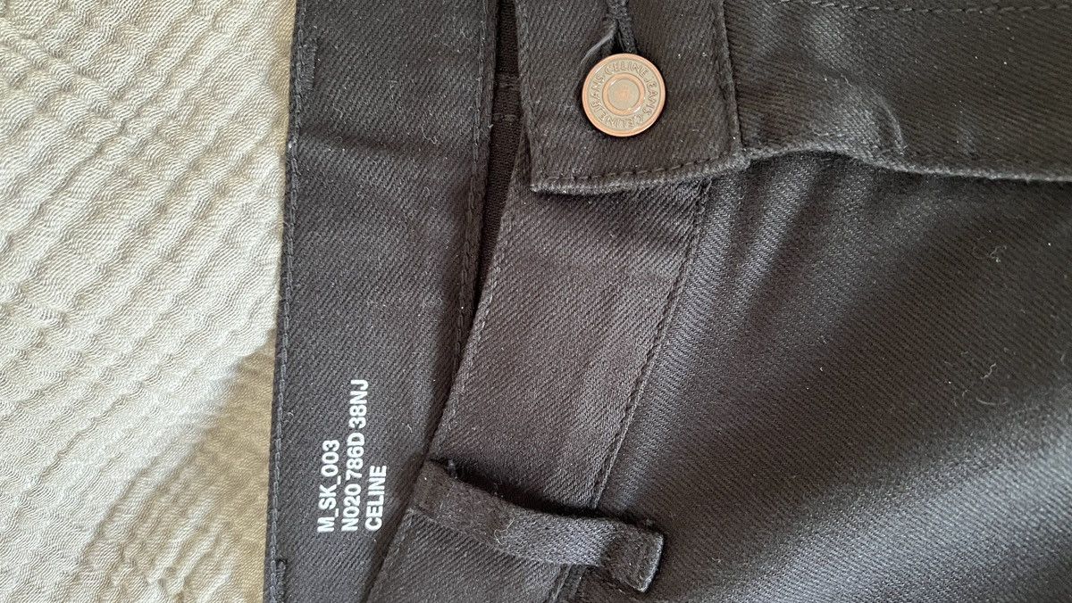 Celine CELINE M_SK_003 SKINNY JEANS PURE BLACK DENIM HEDI SLIMANE Size US 31 - 3 Thumbnail