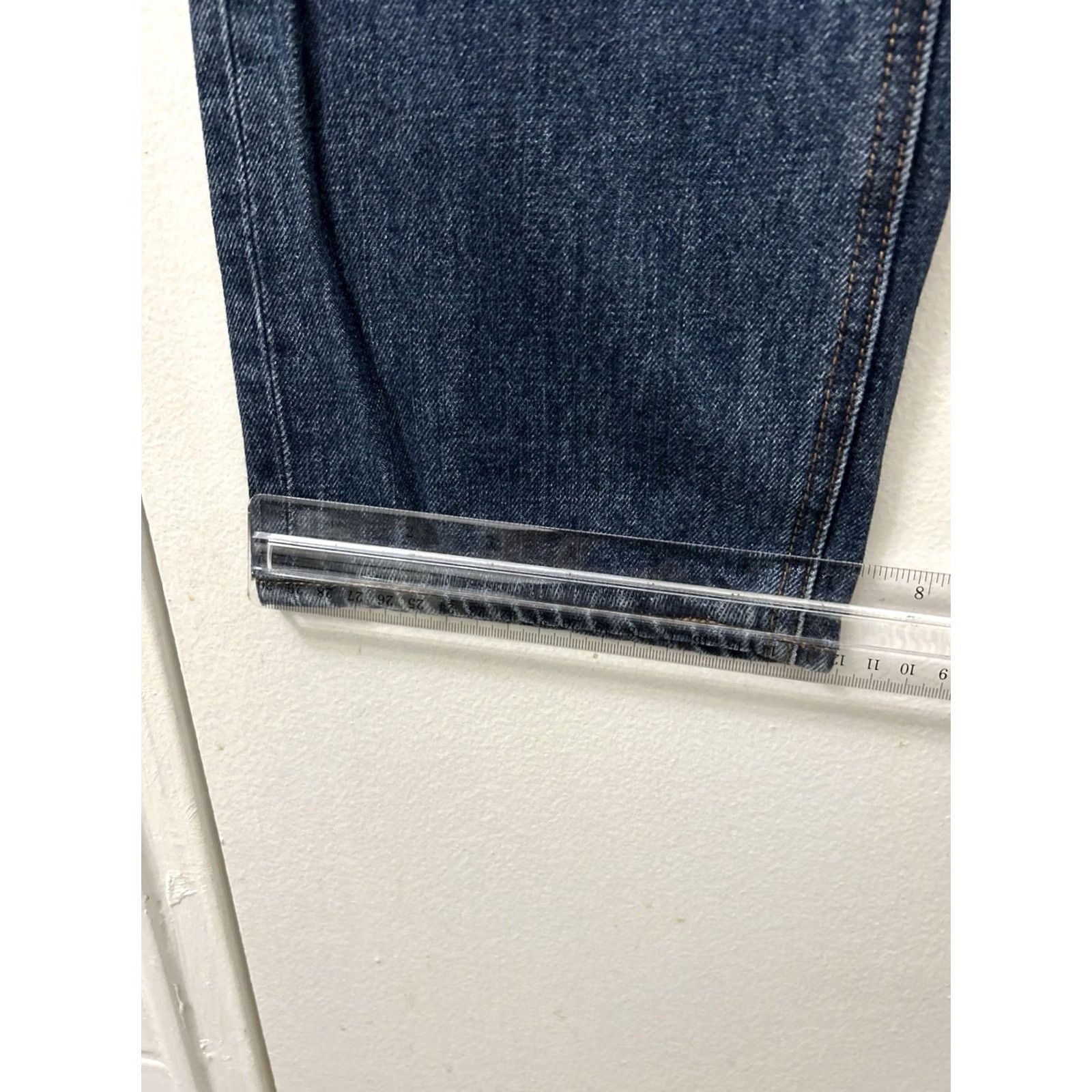 Denime J Crew The Sutton Jeans Mens 32x34 Dark Wash Blue Straight Leg Denim Pants Size US 32 / EU 48 - 5 Thumbnail