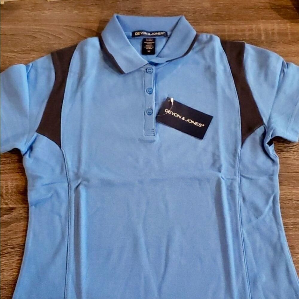 Other Ladies Sport French & Navy Blue Active Golf Polo Size M Size M / US 6-8 / IT 42-44 - 2 Thumbnail
