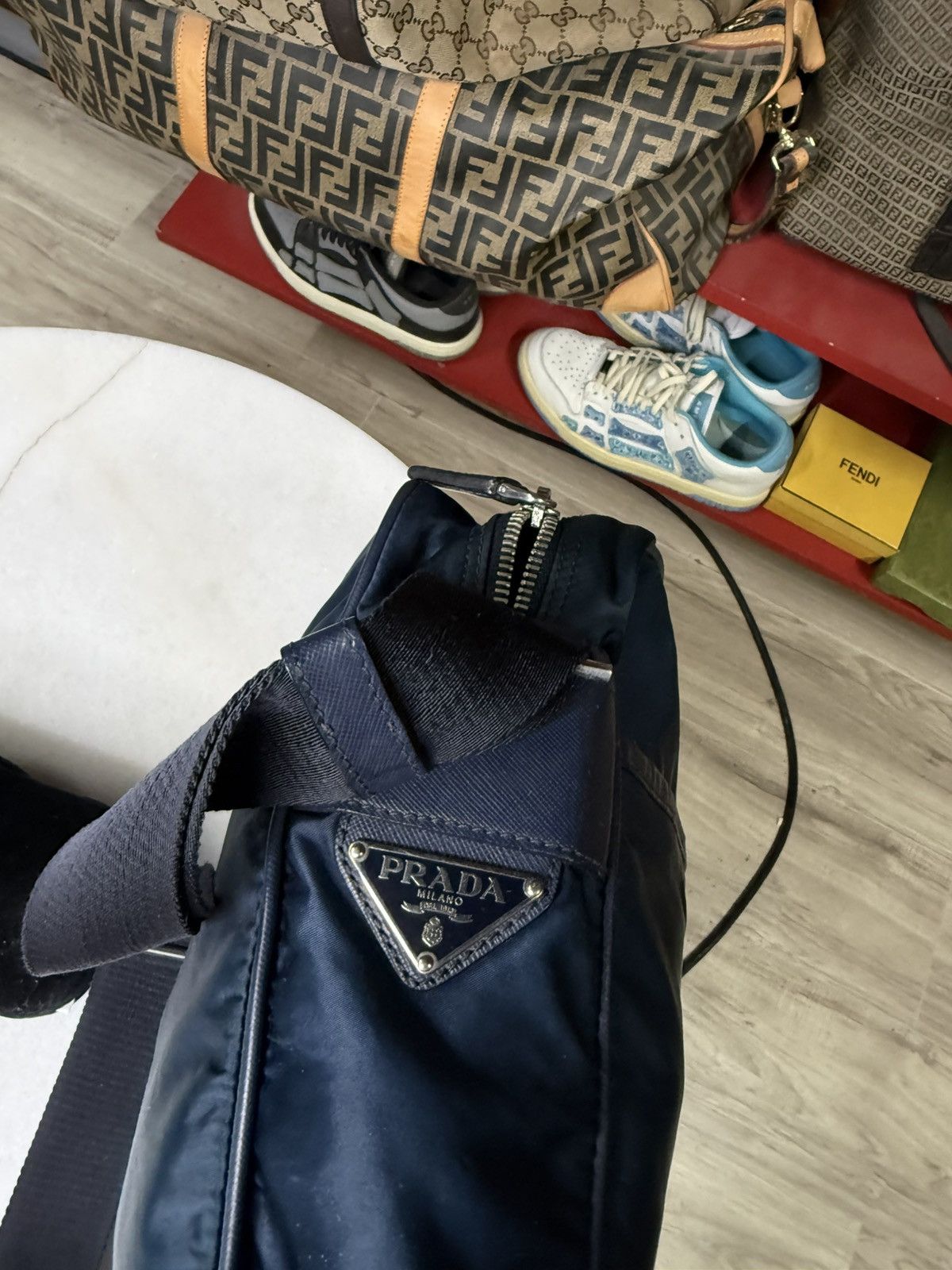 Prada Prada Messenger Nylon Bag Prada Logo Crossbody Bag Preowned Size ONE SIZE - 3 Thumbnail