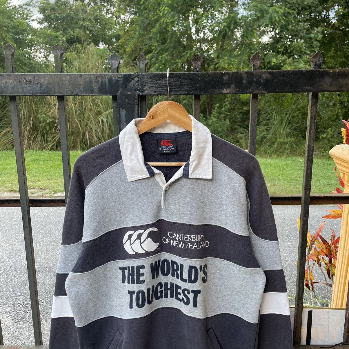 Canterbury of New Zealand × Vintage 🔥Vintage Canterbury Big Logo Polos Rubgy Sweatshirts Size US M / EU 48-50 / 2 - 3 Thumbnail