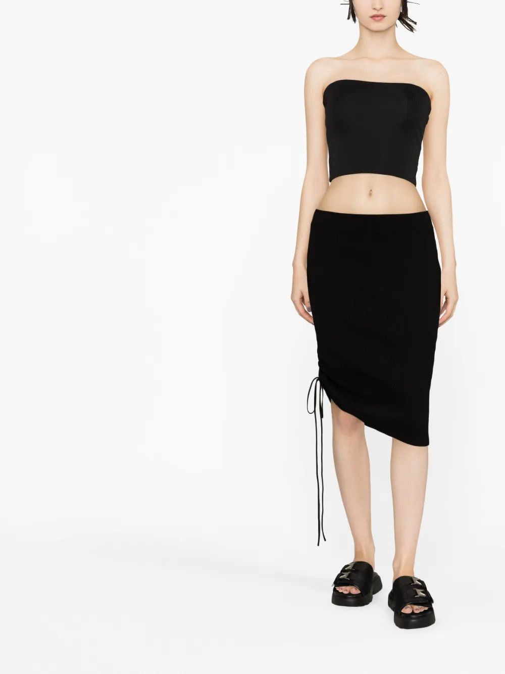 Off-White o1y1225 Midi Skirt in Black Size 27" / US 4 / IT 40 - 4 Thumbnail