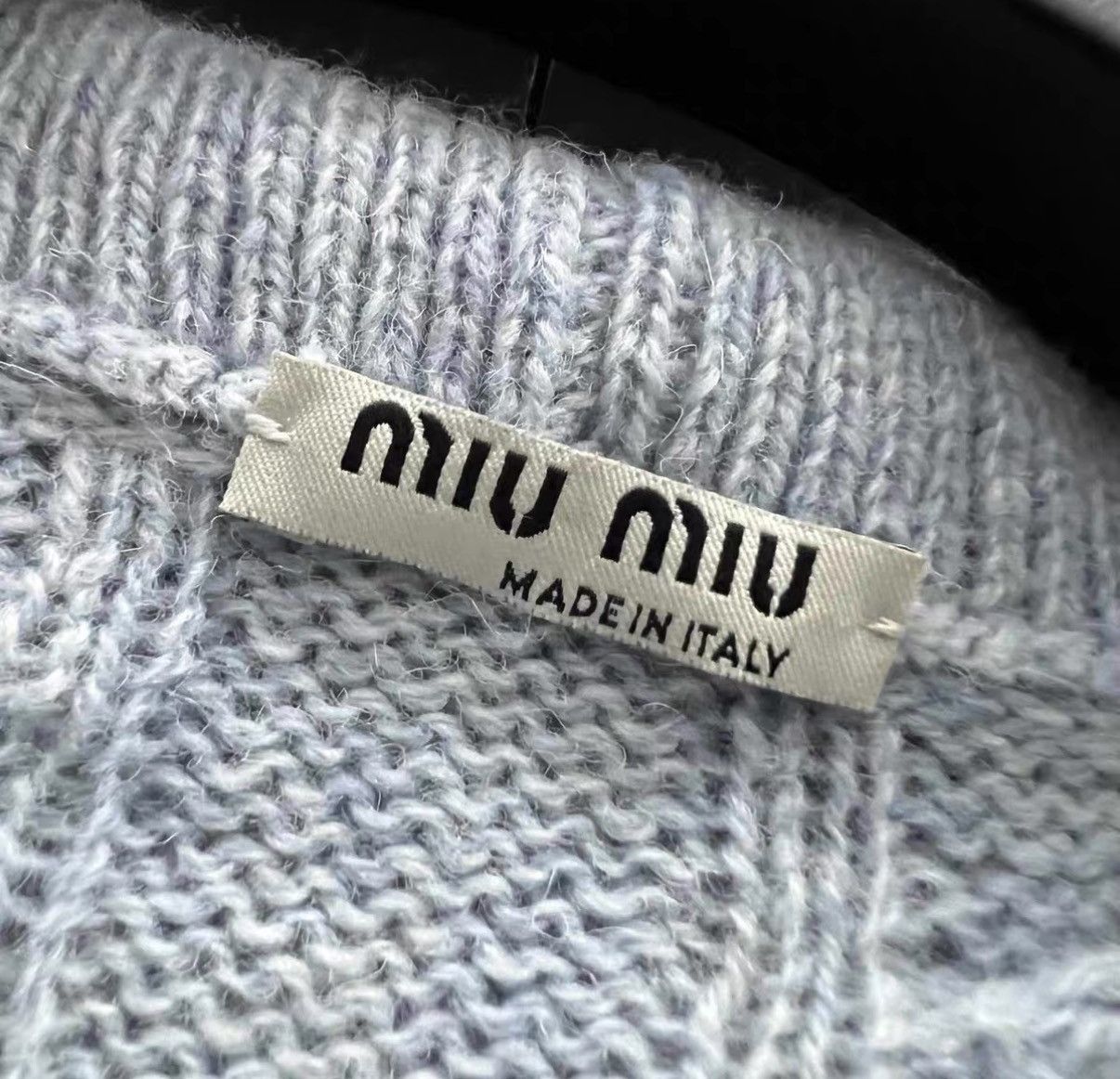 Miu Miu Miu Miu Blue Knit Short Sleeve J41 Size XS / US 0-2 / IT 36-38 - 3 Thumbnail
