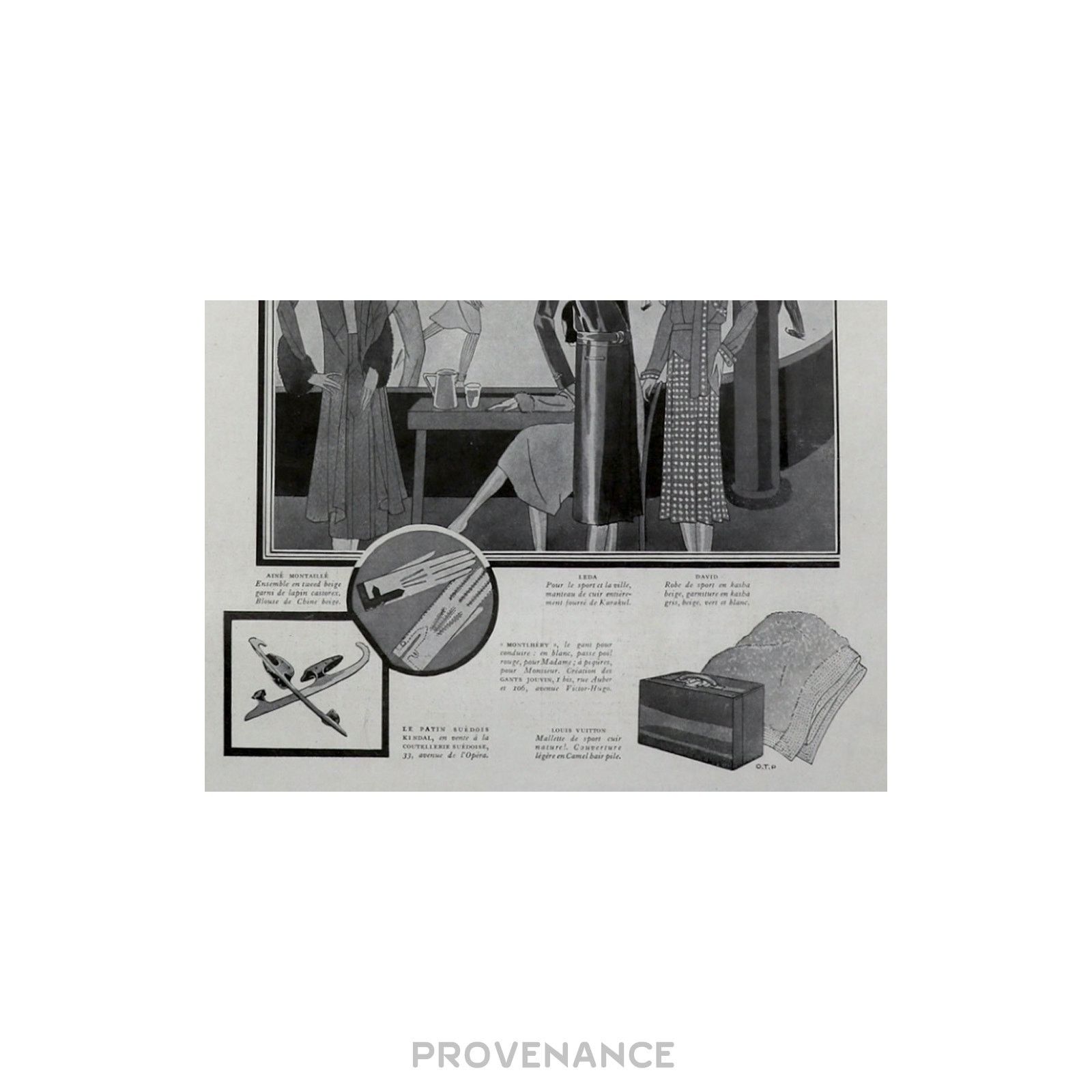 Louis Vuitton 🔴 Louis Vuitton Antique Newsprint Ad - NOTES D'ELEGANCE Size ONE SIZE - 7 Thumbnail