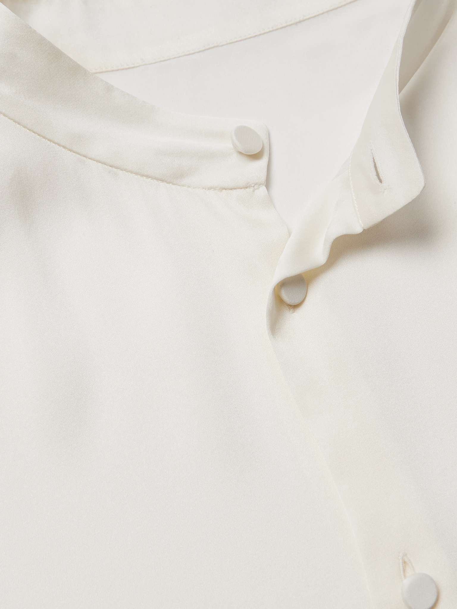 Saint Laurent Paris o1b1hav110525 726969 Shirt In Silk in White Size XXS / US 00 / IT 34 - 5 Thumbnail