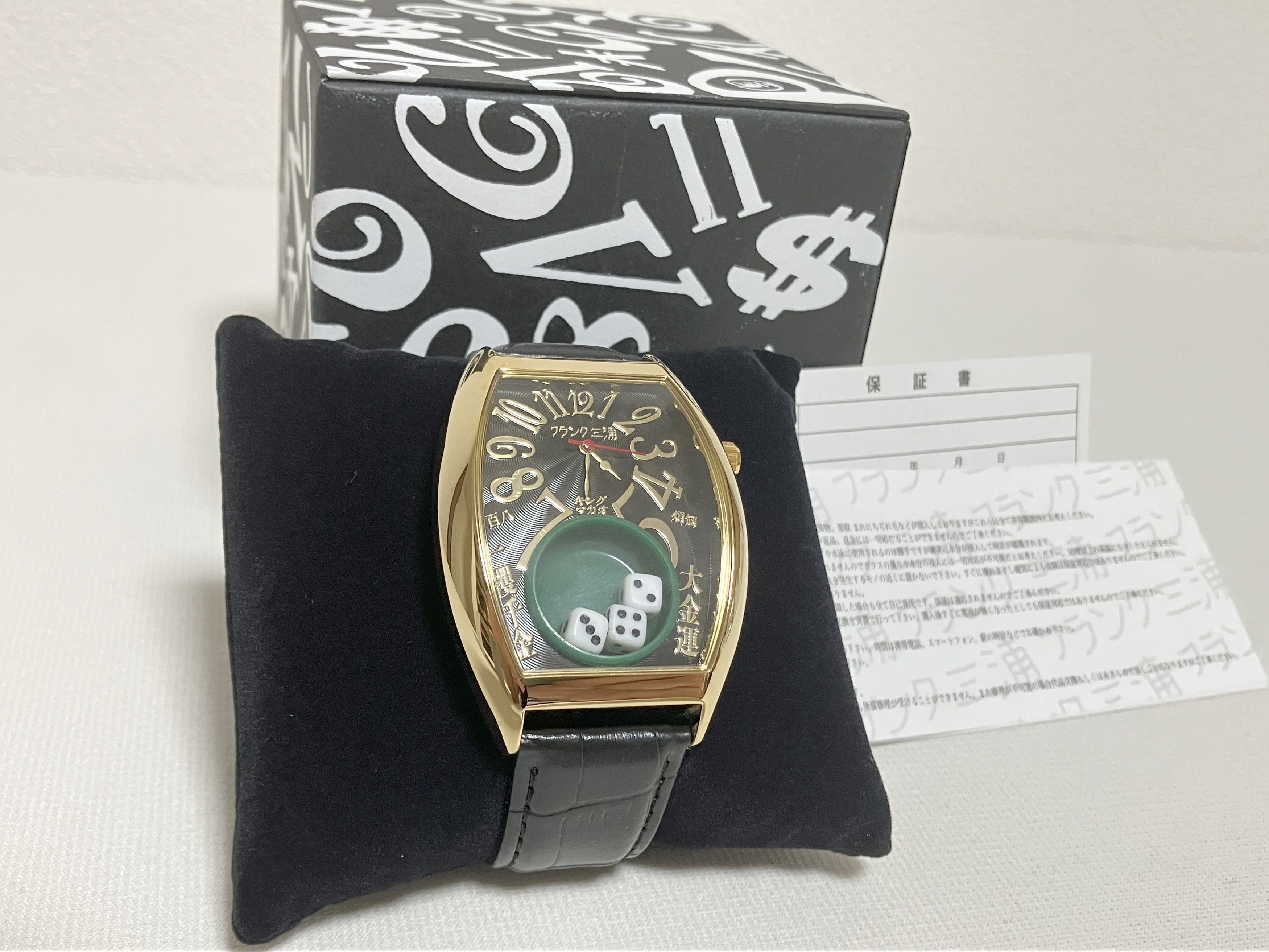 Japanese Brand Frank Miura Life's a Gamble Watch King Macau Dice black gold Size ONE SIZE - 5 Thumbnail