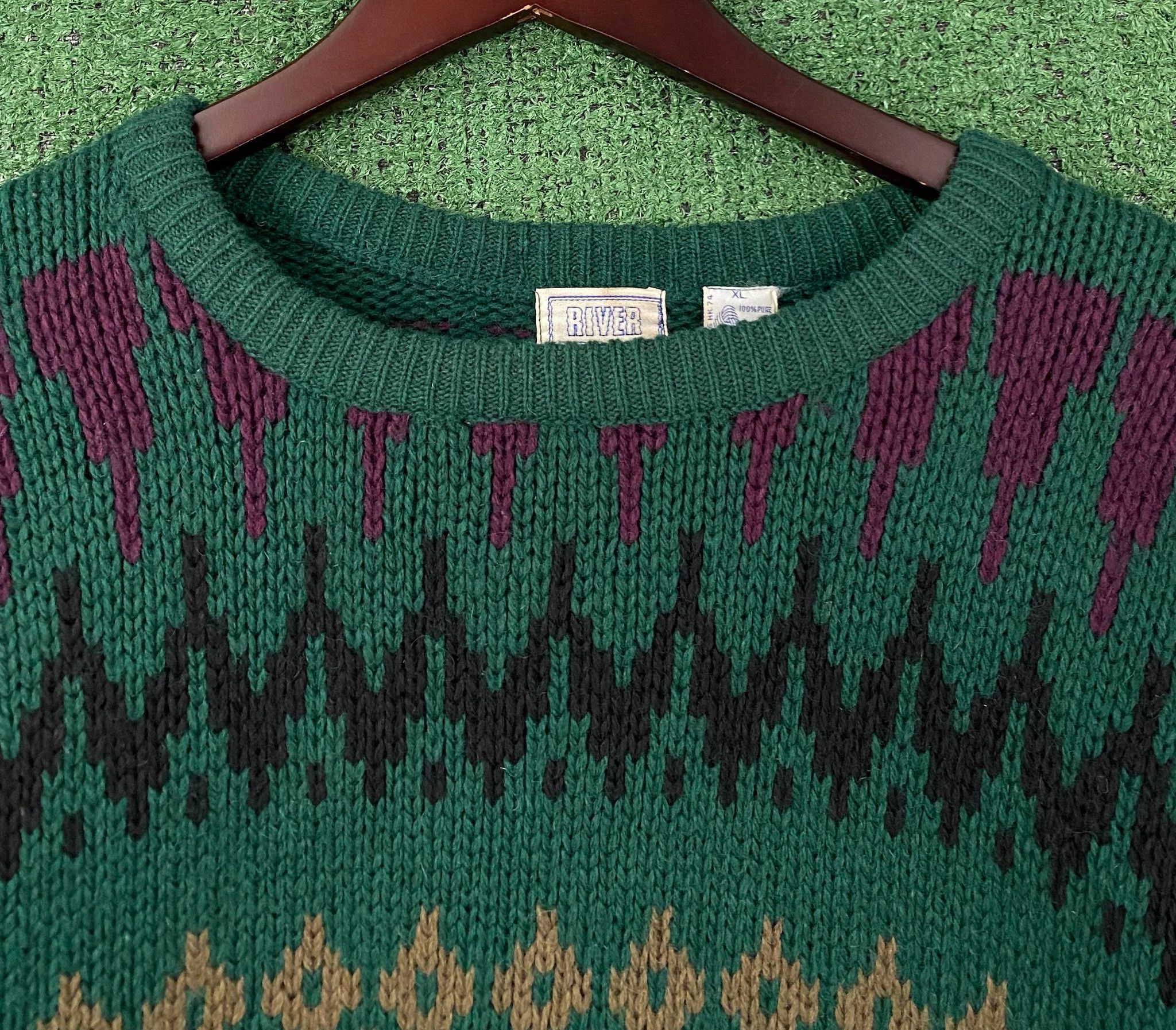Vintage 90’s River Trader Nordic Fair Isle 100% Wool Sweater XL Size US XL / EU 56 / 4 - 3 Thumbnail