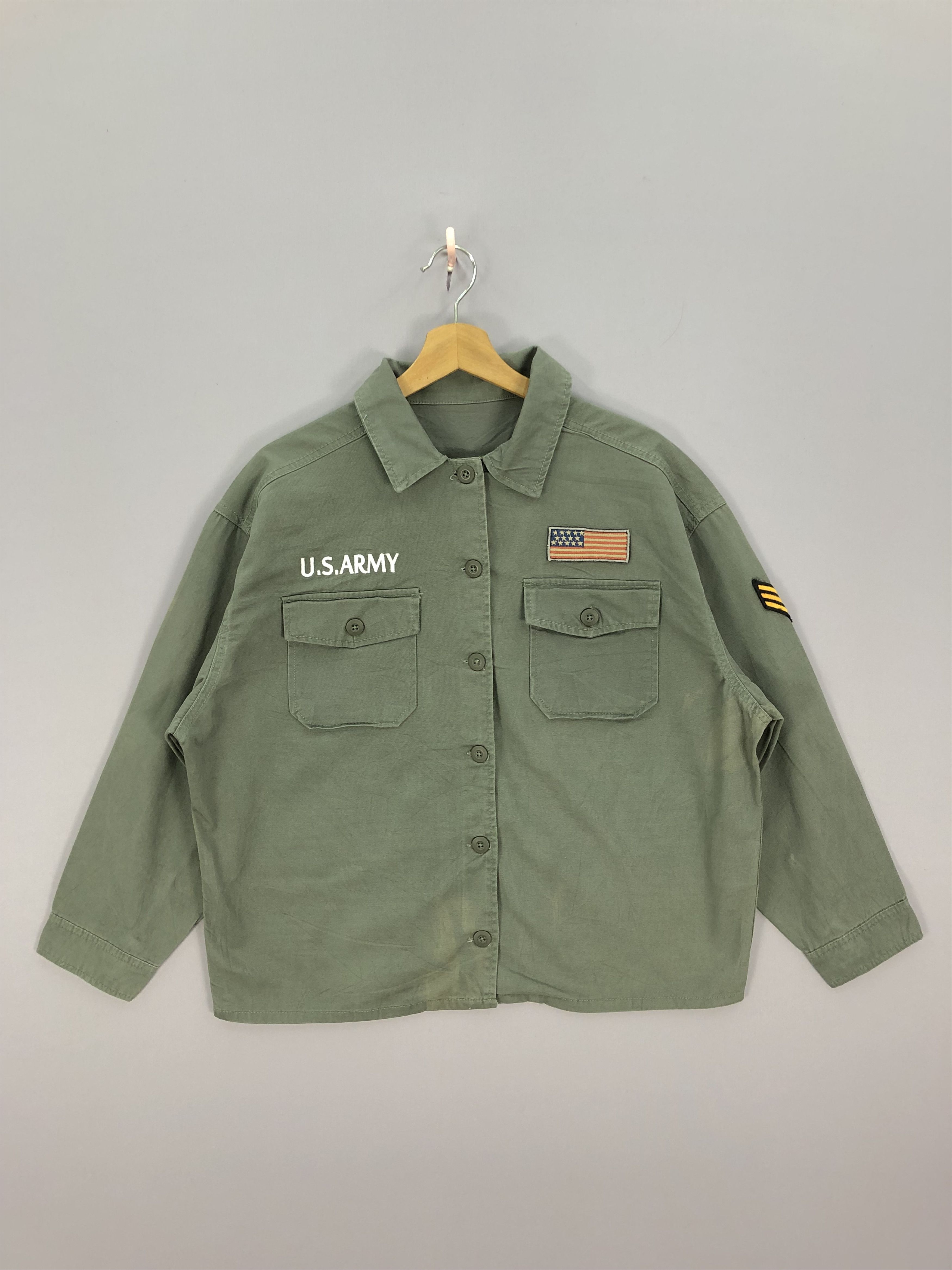 Japanese Brand × Vintage Vintage US Army Japanese Military Shirt Jacket Size US XL / EU 56 / 4 - 1 Thumbnail