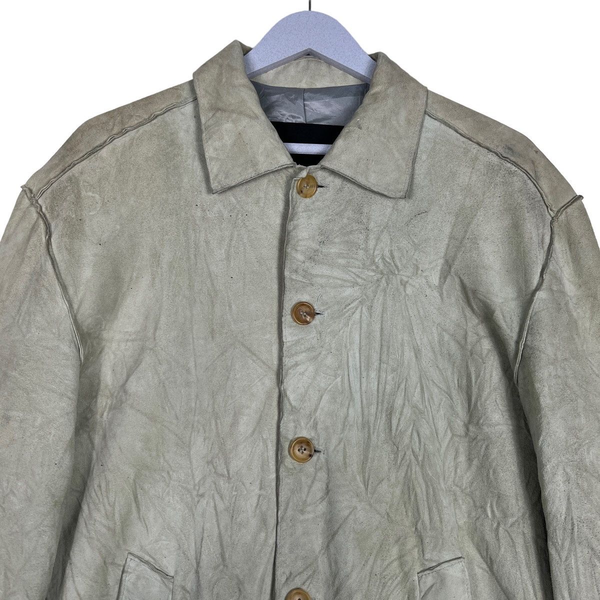 Nicole Farhi 🔥 NICOLE FARHI BUTTON LEATHER JACKET SIZE L ON TAG Size US L / EU 52-54 / 3 - 3 Thumbnail